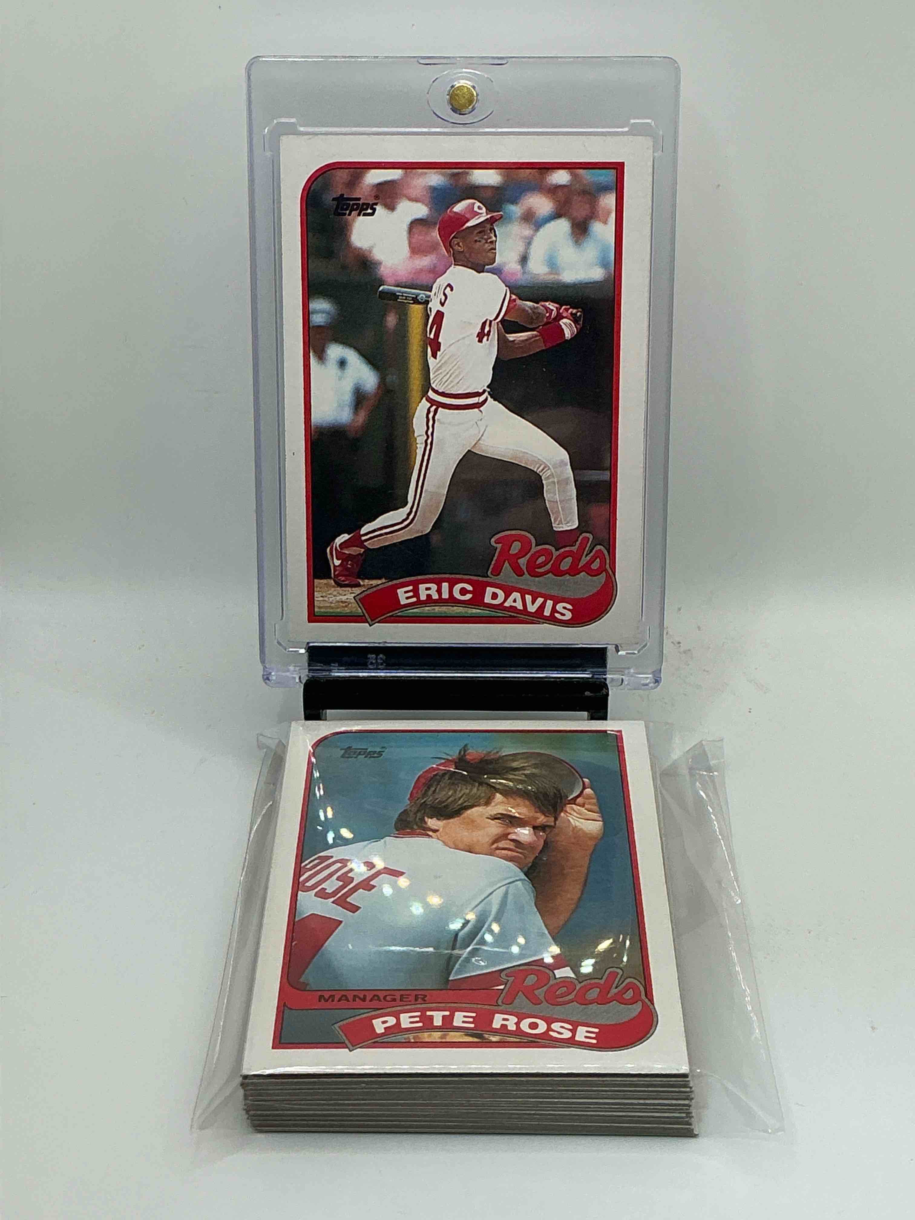 1989 TOPPS Ultra Rare Reds Team Set! Legends Inside Including Eric Davis, Pete Rose, Barry Larkin, Ron Oester & More!