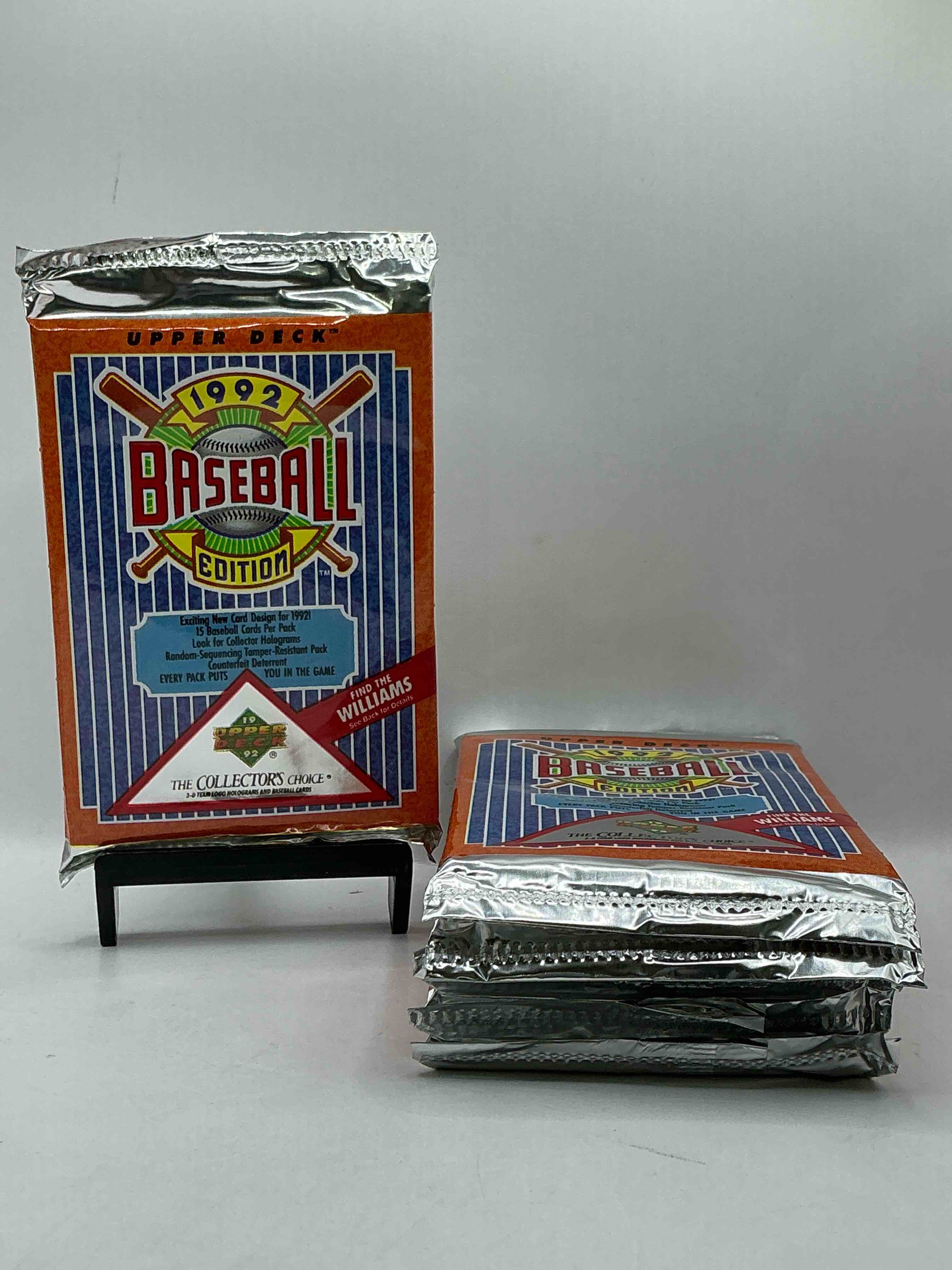 1992 Upper Deck Baseball Sealed Sports & Collectible Card Pack, Direct From Original Sealed Retail Case! Search For Ultra Rare & Valuable Ted Williams & Johnny Bench Signed Insert Cards As Well As Deion Sanders, Ken Griffey Jr., Nolan Ryan & So Much More!