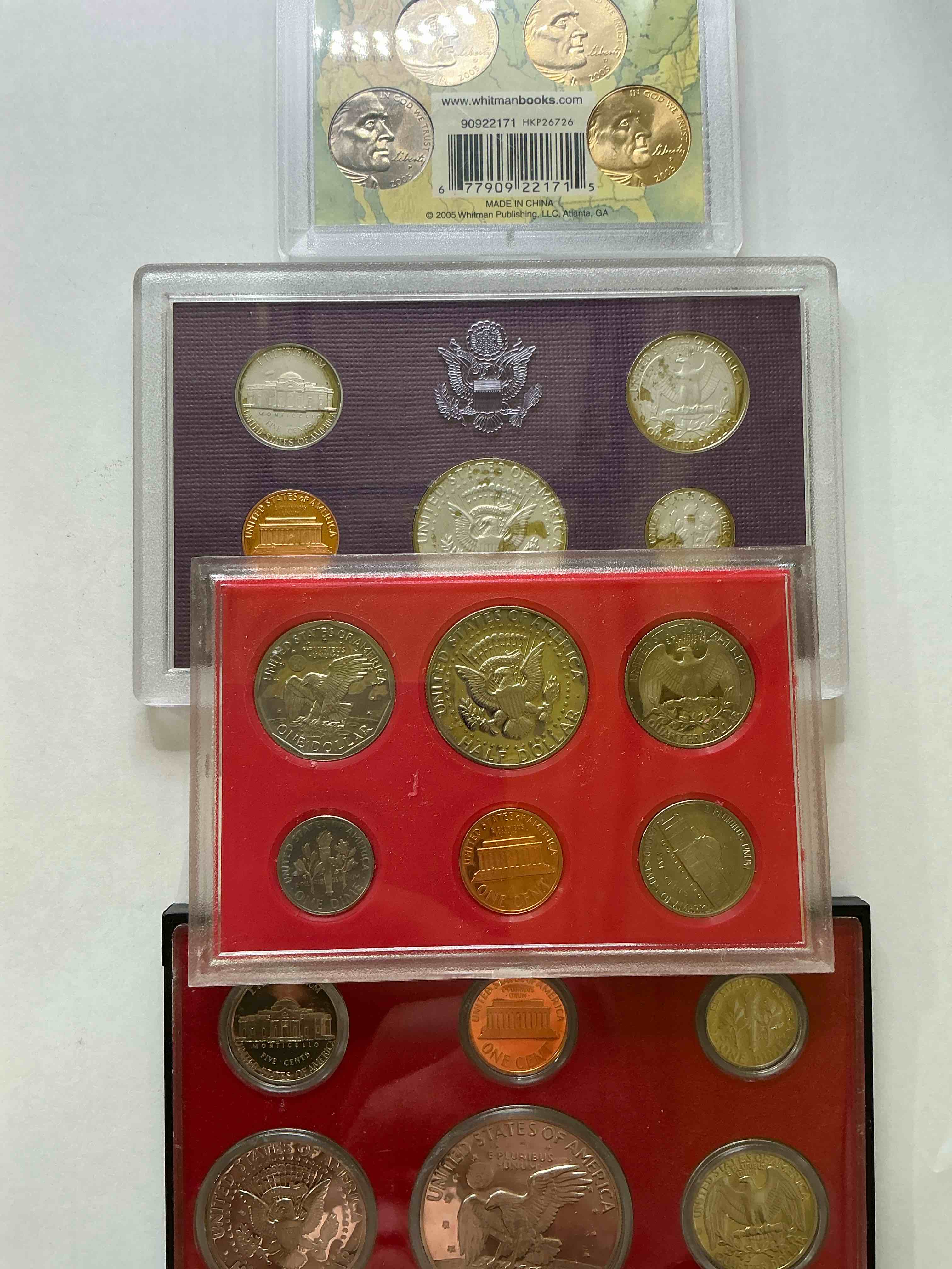 Condition photo showing New/Like New for 1900’s Coin Set Lot! 70’s & 80’s Coin Set Lot, Filled With Dollars, Half Dollars & More! Insane Four Coin Lots!