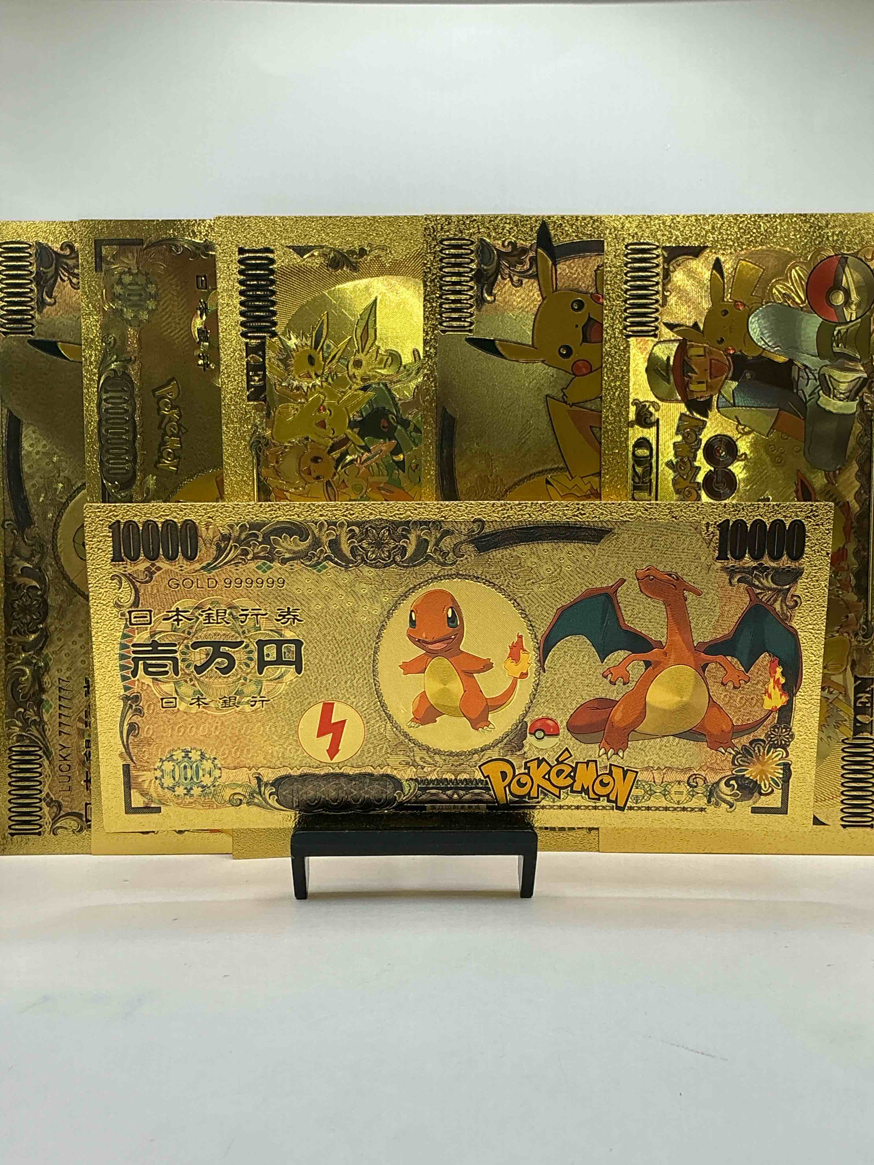 Condition photo showing New/Like New for Pokémon Novelty Gold In Color Dollars! Ultra Cool Novelty 10,000 Pokémon Bill With Characters & Cool Designs! Rare & Hard To Get!