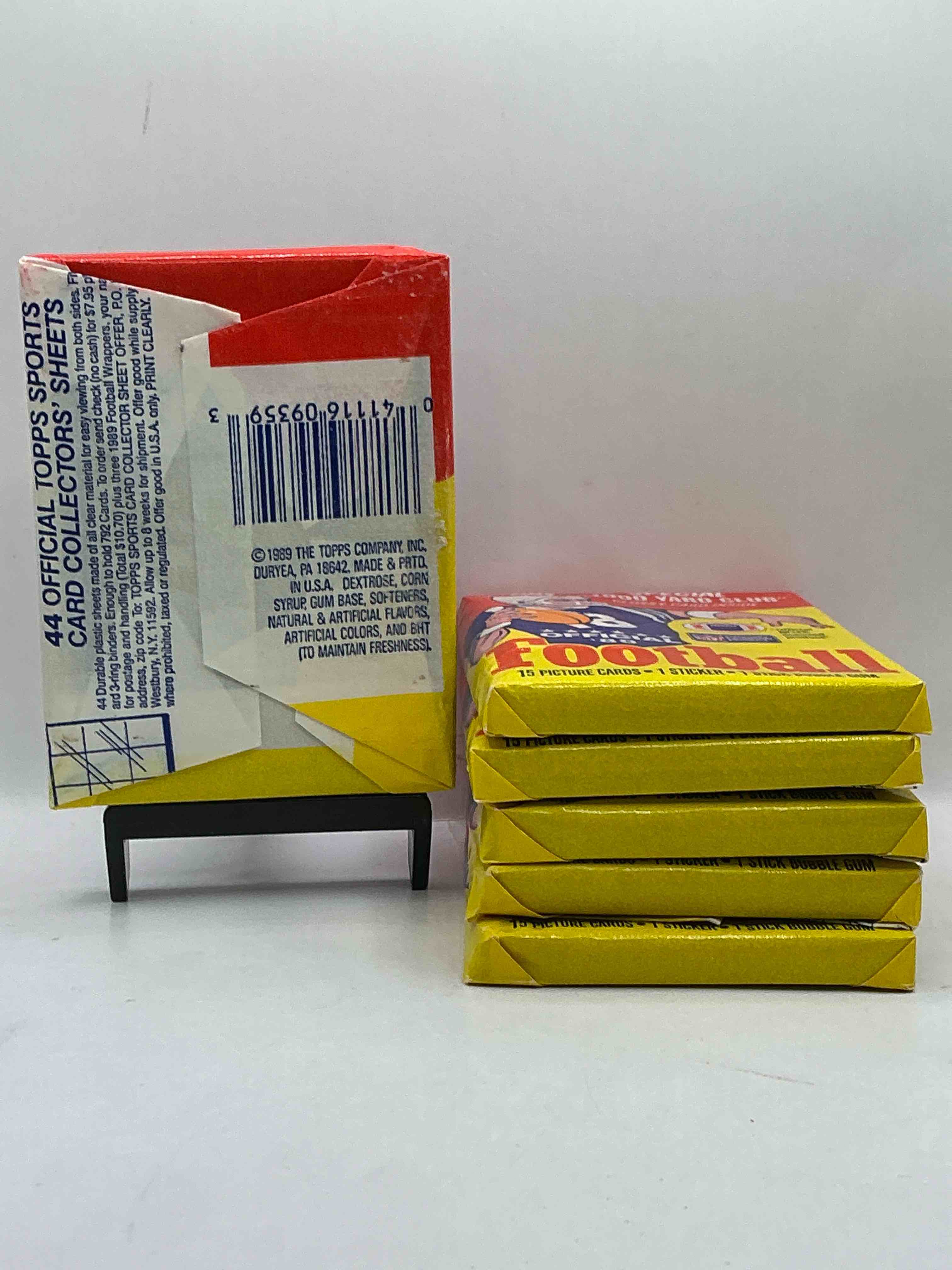 Condition photo showing New/Like New for 1989 Topps Football Unopened Sports Card Wax Packs! Straight From Original Box!Search For Deion Sanders Rookie Cards! Along With Valuable Jerry Rice, Bo Jackson & Other 80's Stars!