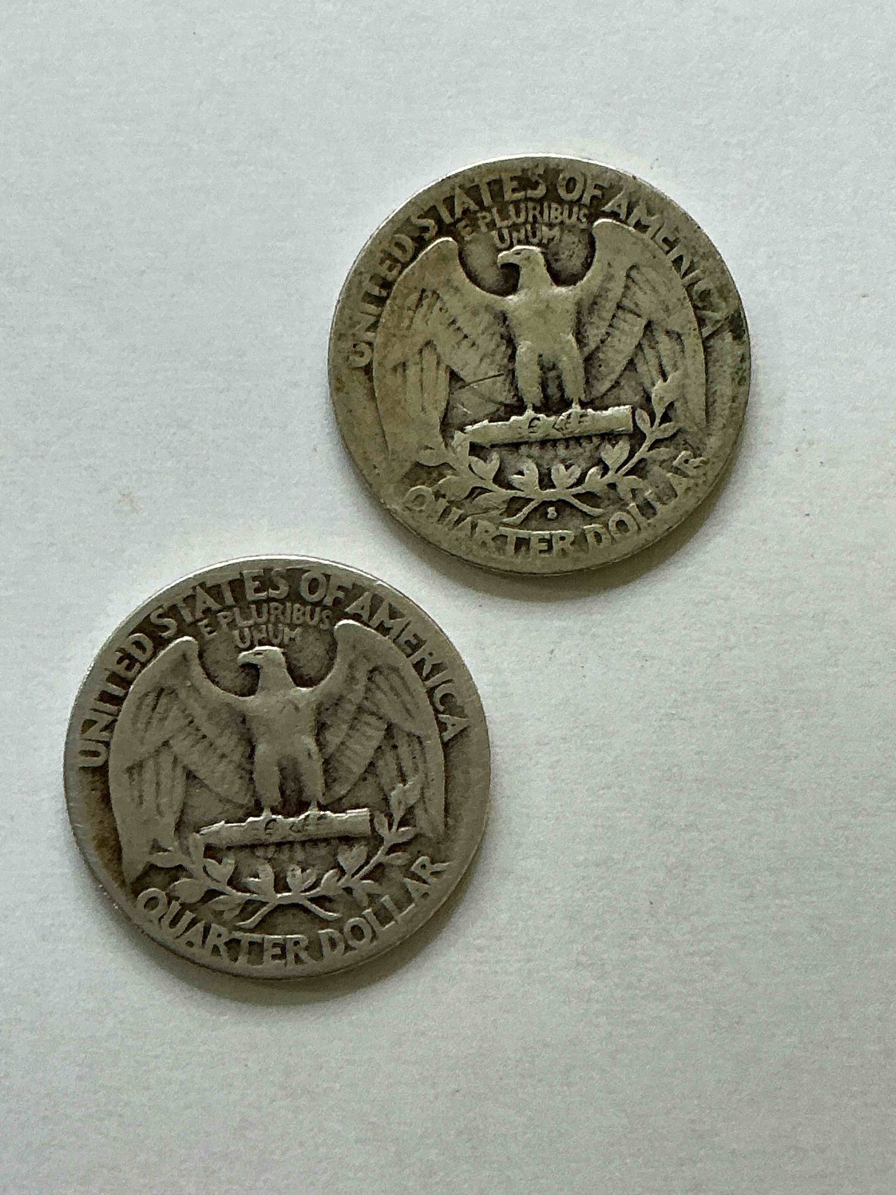 Condition photo showing Good Condition for George Washington Brilliant Circulated World War II Silver! Pre 1965 U.S. Quarter Dollar Coins Were Actually Silver, Here Are Great Examples Of Awesome, Pristine George Washington Silver Quarter, Stunning & Circulated! Rare Mints! Great For Investing In Precious Metals! These Coins Were Minted At 90% Silver and 10% Copper, Giving Them A Net Weight Of .18084 Ounces Of Pure Silver Per Coin! Very Hard To Find, Stunning! Invest In Fine U.S. Silver!