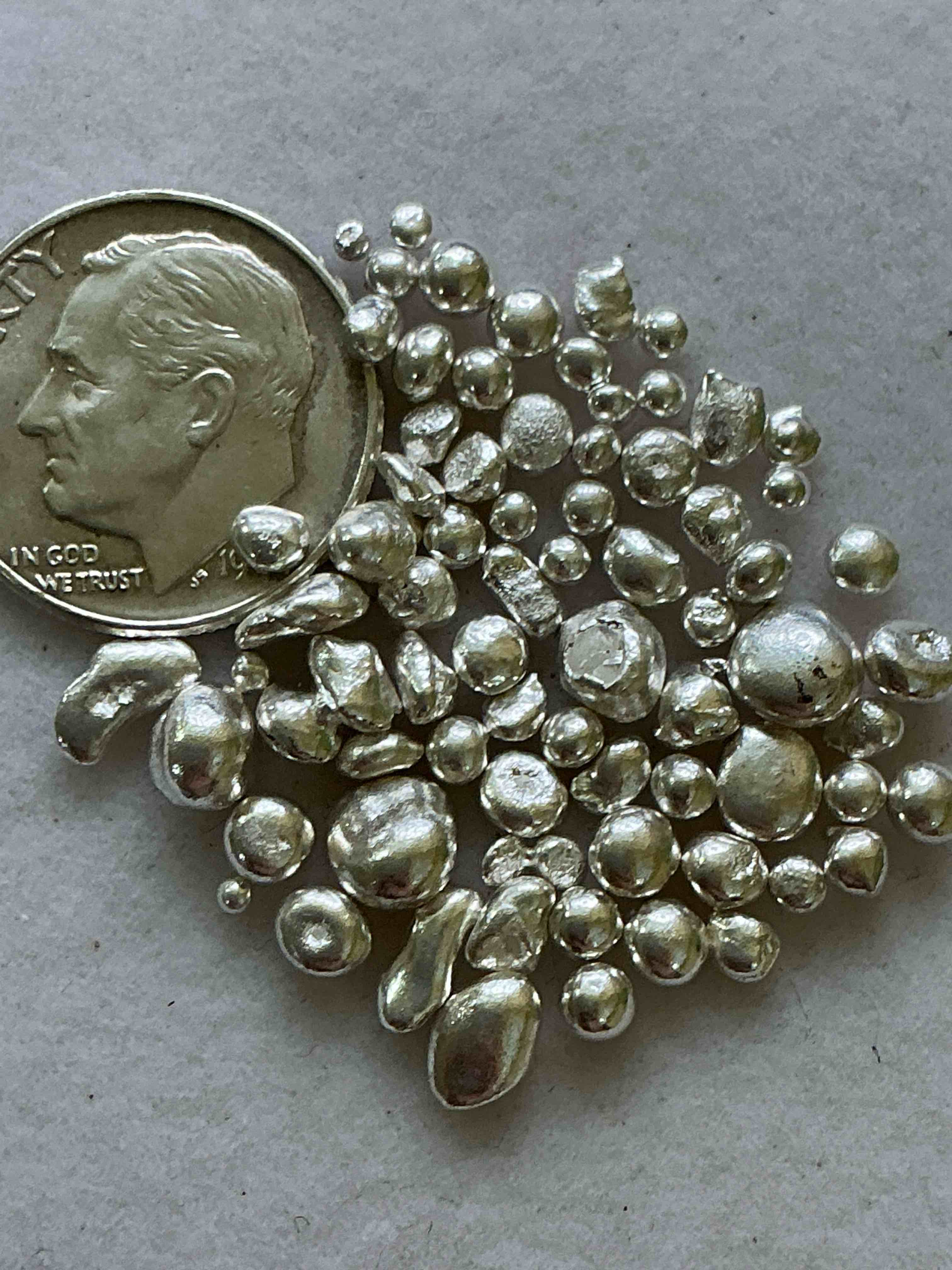 Condition photo showing New/Like New for Silver Nuggets! .999 US Fine Silver, In Small Nugget Form! Total Weight Of All Nuggets In Lot Approximately 6 Grams, Bid Is Per Nugget! A Cool Way To Invest In Fine US Silver! Includes Collector Capsule!