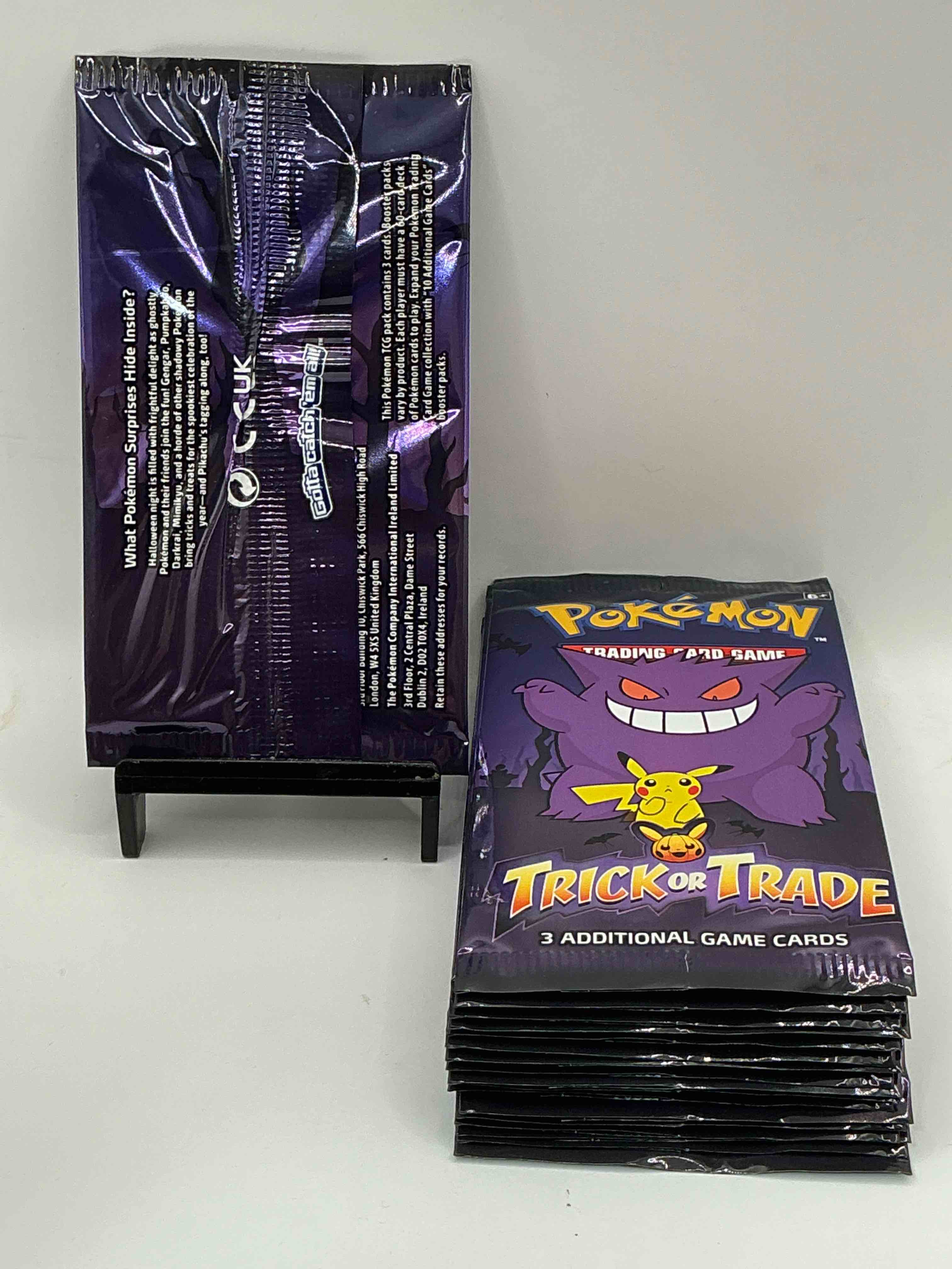 Condition photo showing New/Like New for Pokémon Packs! Spooky Trick Or Trade Unopened Packs! 3 Cards Per Pack, From 2022! Look For Legendary Monsters!