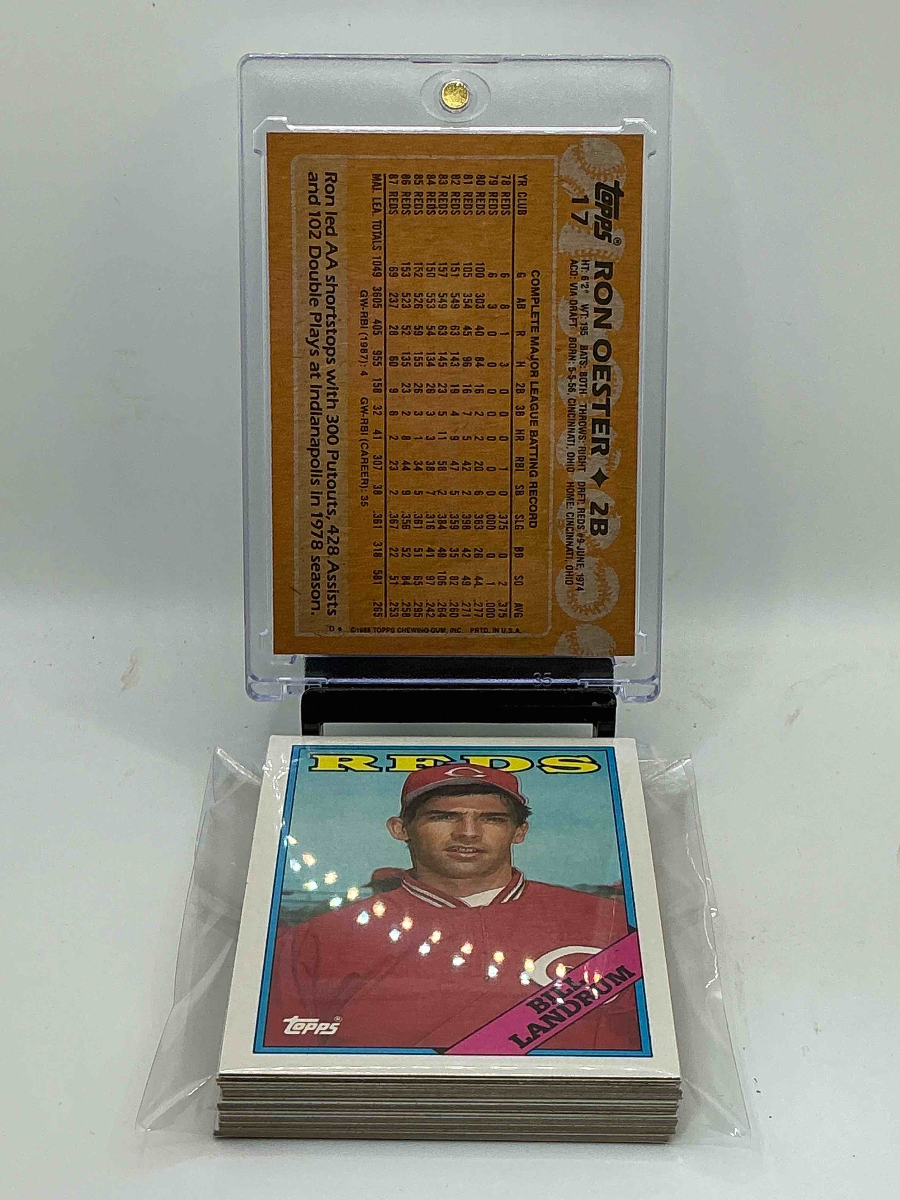 Condition photo showing New/Like New for 1988 Reds Topps Baseball Team Set! Vintage Reds Lot! Barry Larkin & More! 80’s Baseball History… Cincinnati Reds! 