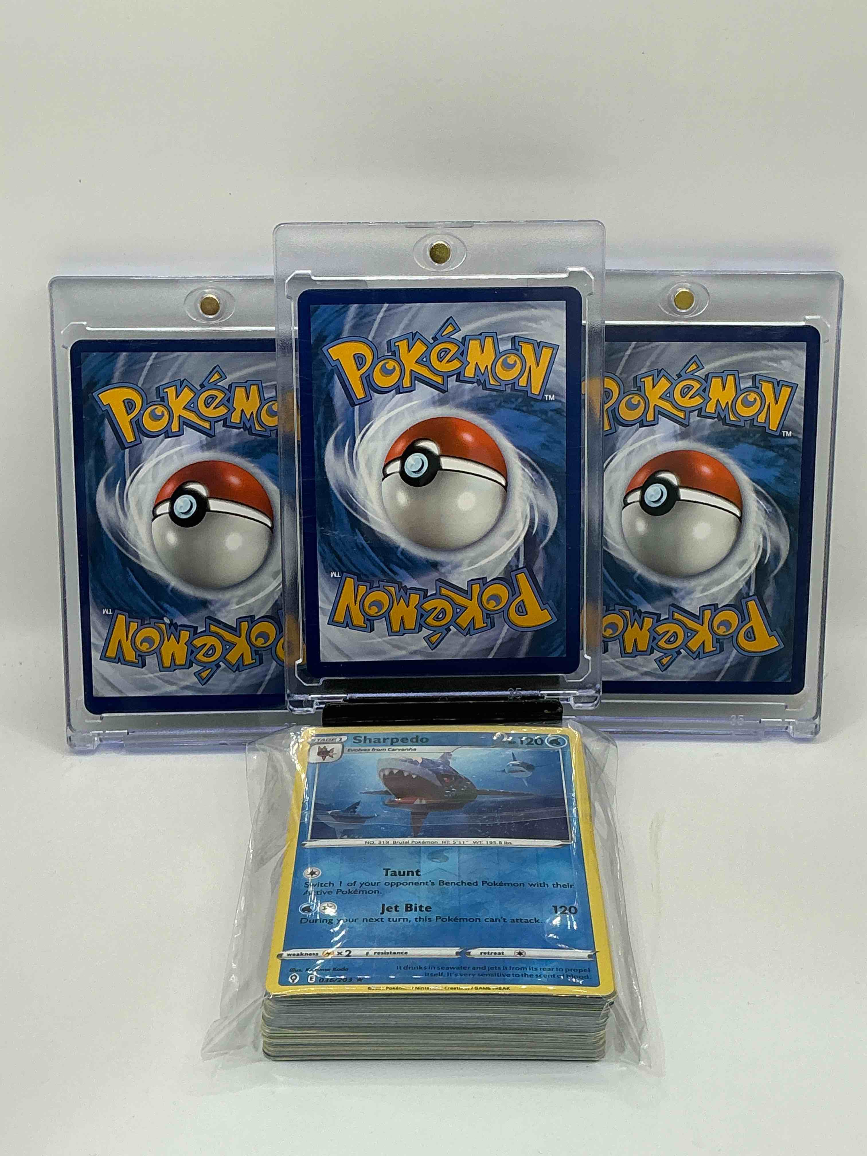 Condition photo showing New/Like New for Pokémon Palooza! Regidrago V! Galarian Mr. Rime V! Indeedee V! Along With 50 Other Pokémon Heroes, Holos, Legends & Commons!