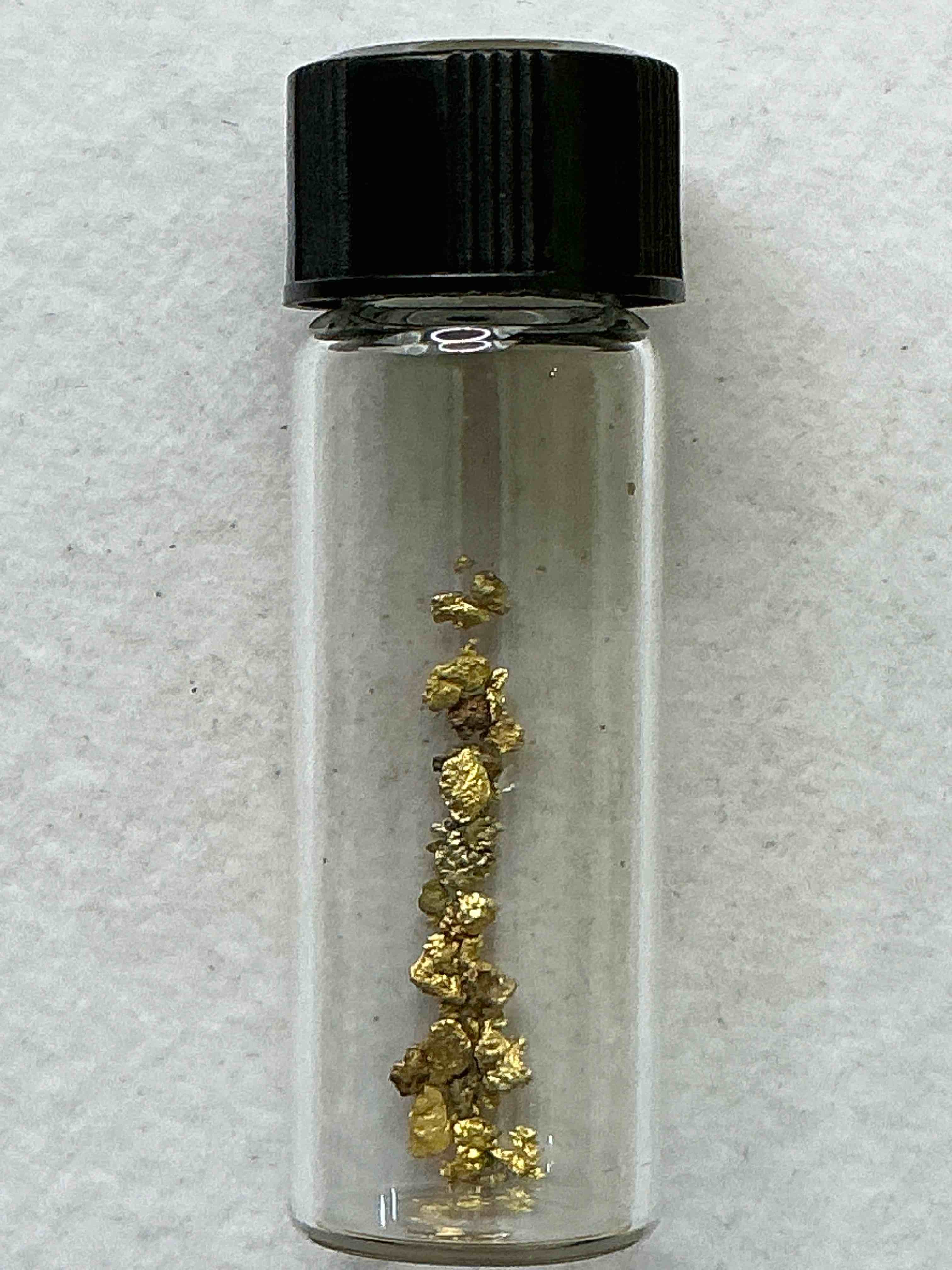 Condition photo showing New/Like New for Genuine Gold Nuggets! Gold Nuggets Fresh From Prospecting North Carolina Mountains, Total Weight Of All Nuggets Is Approximately .5 Grams. These Gold Nuggets Typically Test At Between Approx 22-24 Karat. Gold In Raw, Prospected Form Is Extremely Hard To Find & Much Rarer Than Any Refined Form. Get In On The Gold Craze... Gold Has Increased In Value Over 40% Since 2025! U.S. Dime For Size Reference Only (not included). Gold Vile In Image Included. Own Genuine, Gold Nuggets! 