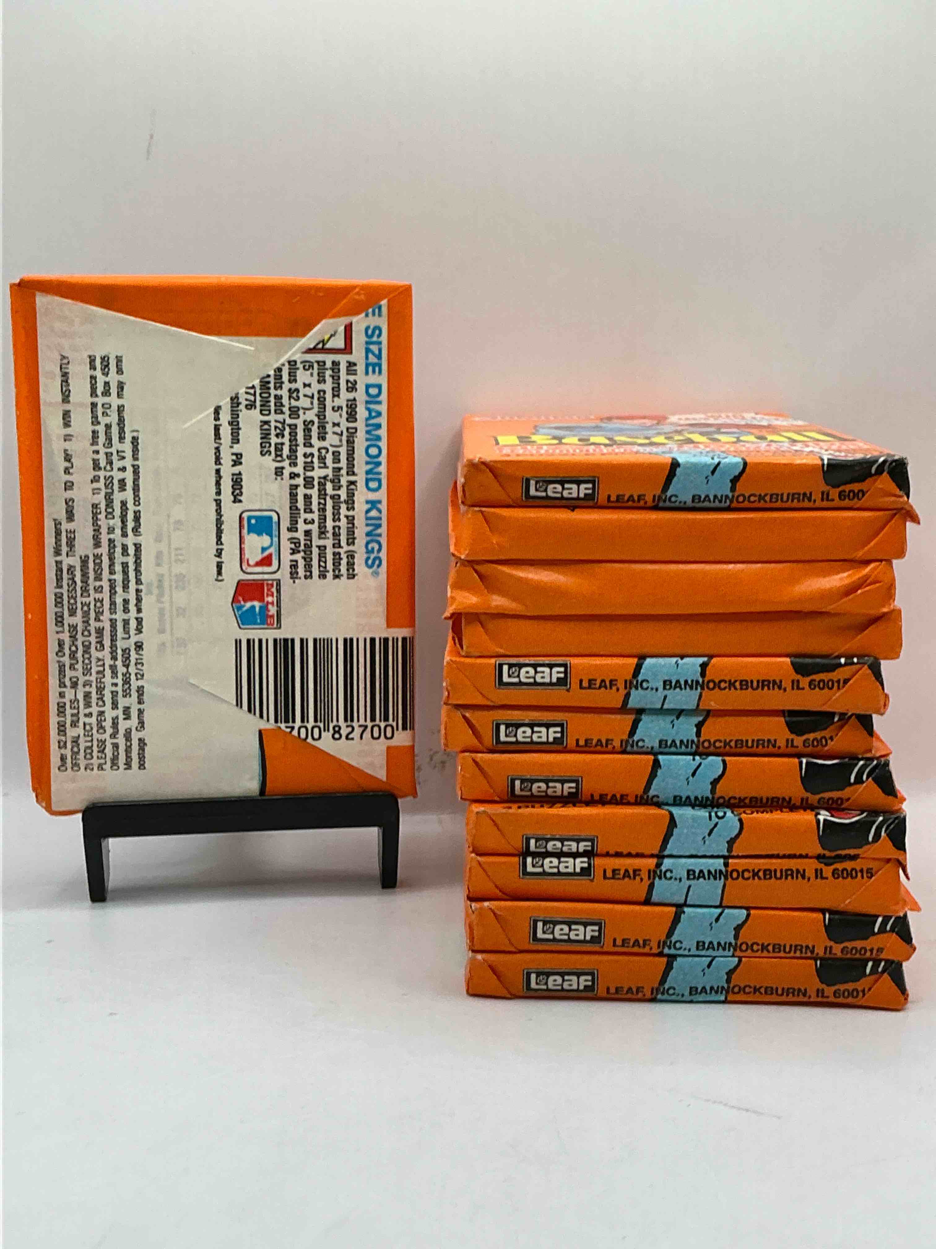 Condition photo showing New/Like New for Diamond Kings Ken Griffey Jr!? 1990 Donruss Baseball Unopened Wax Packs! Hard To Find! Straight From Original Box! Search For Possible Juan Gonzalez Rookie Card!As Well As Valuable Ken Griffey Jr. Cards!