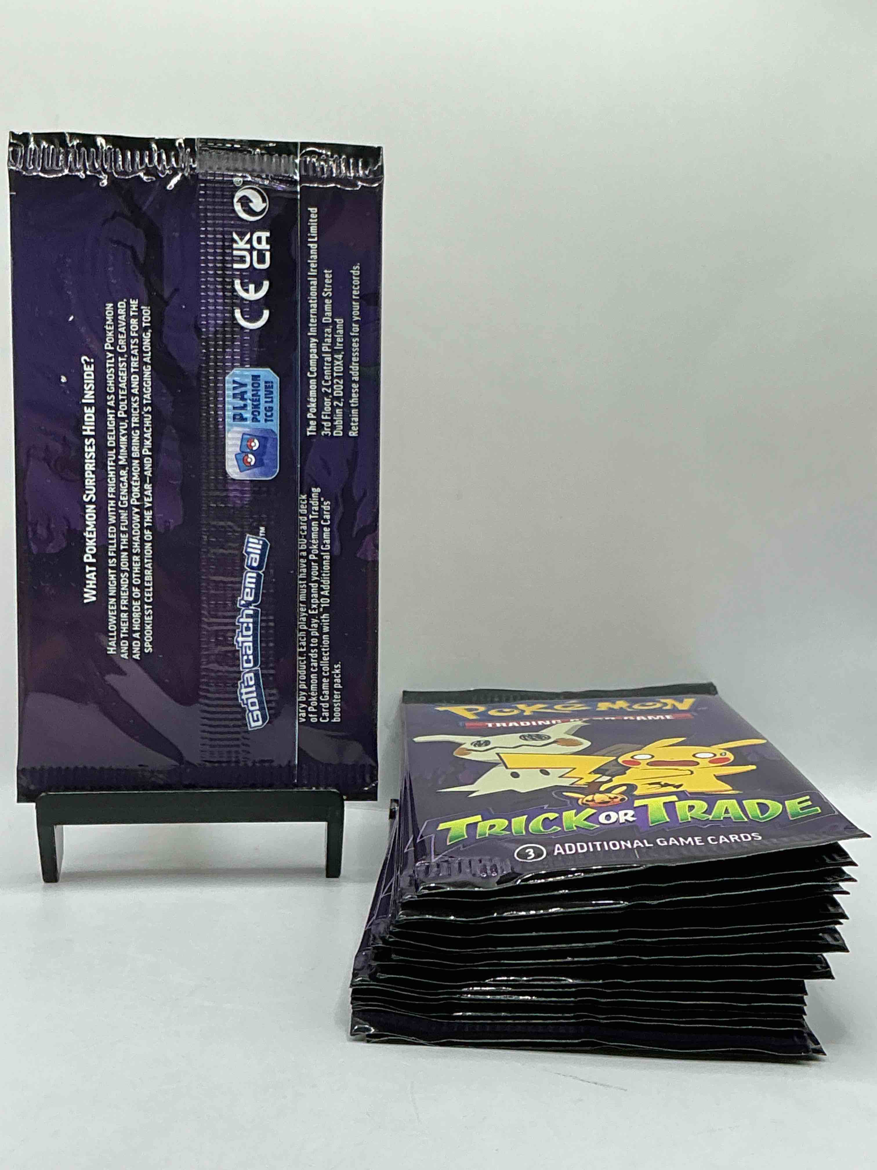 Condition photo showing New/Like New for Pokémon Packs! Spooky Trick Or Trade Unopened Packs! 3 Cards Per Pack, From 2023! Look For Legendary Monsters!