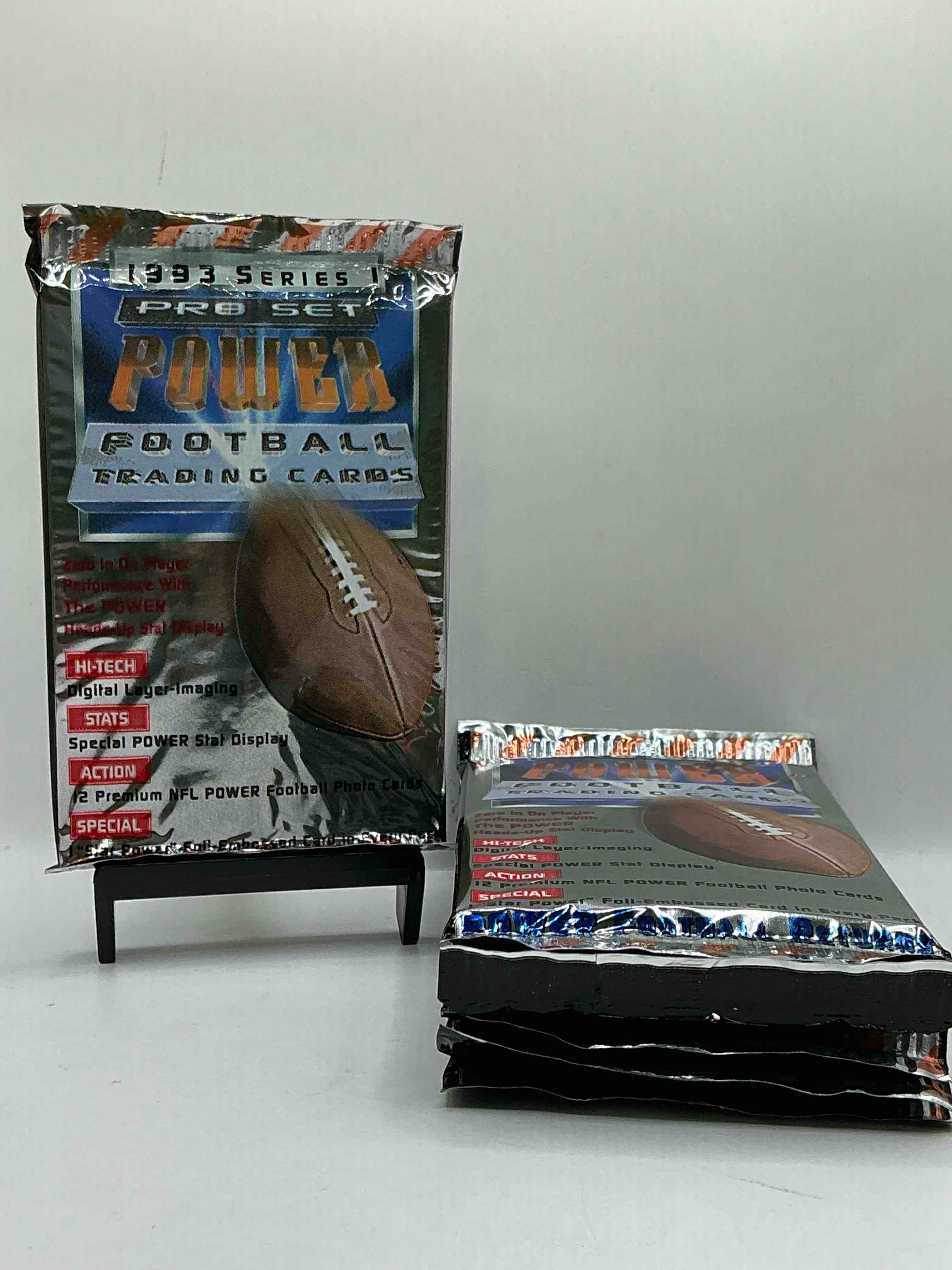 BOOM! 1993 Pro Set POWER Football Trading Cards! One Star Foil Embossed Card In Every Pack! Search For Insane Cards From Joe Montana, Jerry Rice, Jerome Bettis & Drew Bledsoe Rookies, Barry Sanders, Bo Jackson & More!