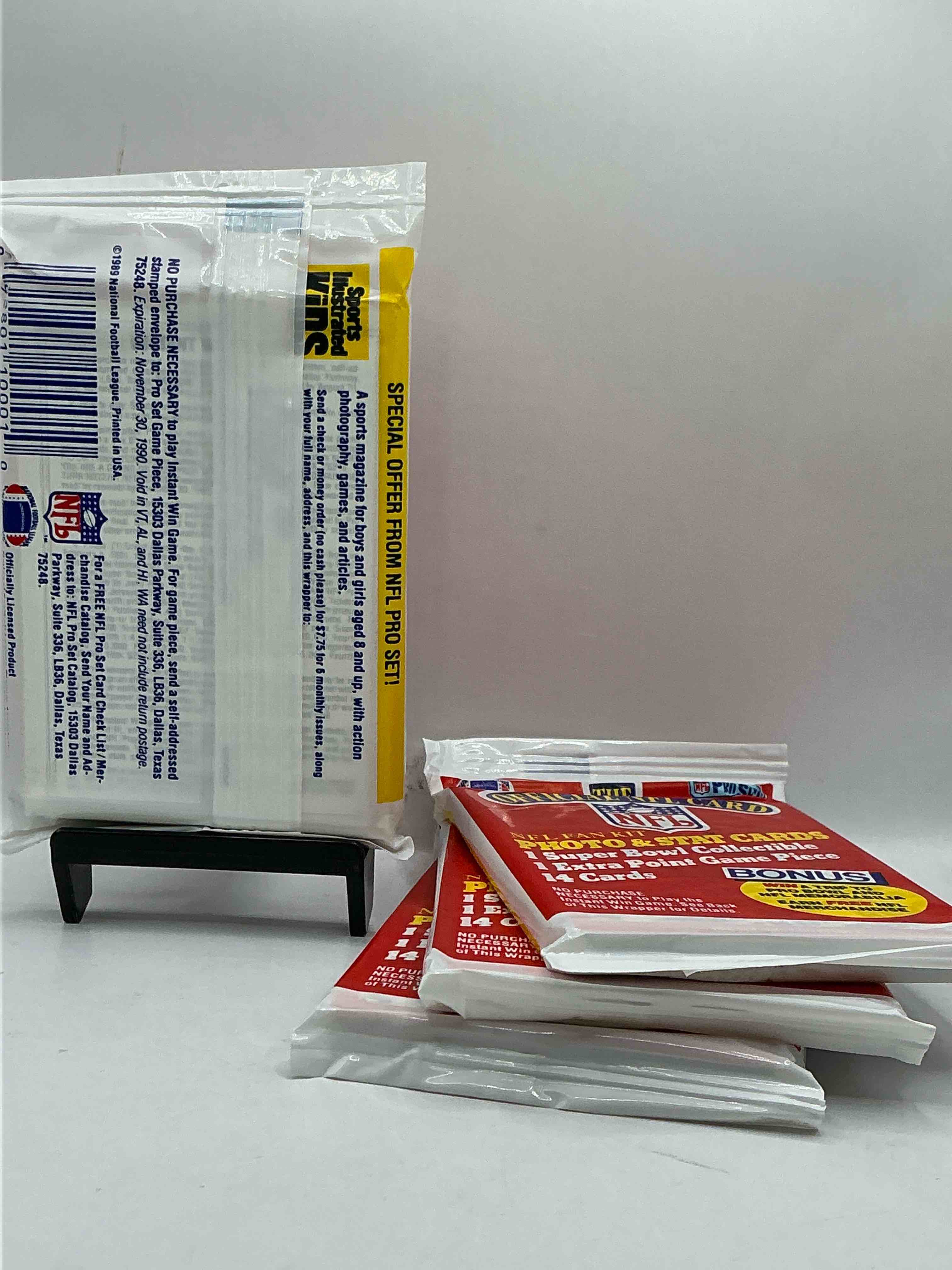 Condition photo showing New/Like New for Loaded! 1989 Pro Set Football Sealed Card Pack, Direct From Original Retail Case!Highly Sought After By Collectors As This Year Is Loaded With High Profile Rookies!Search For Rookie Cards From Barry Sanders, Deion Sanders, Troy Aikman, Michael Irvin & Much More! Getting Hard To Find!