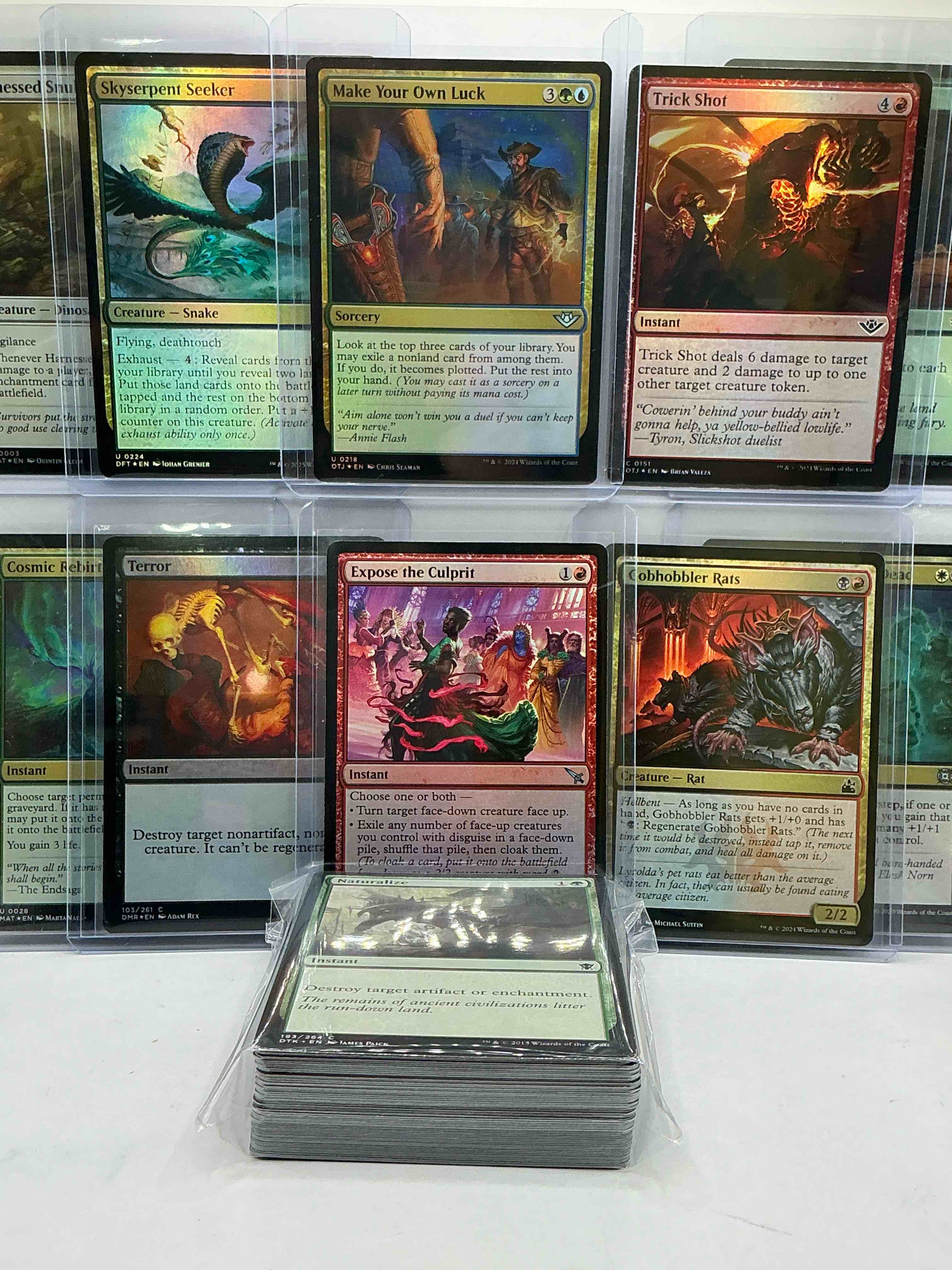 Condition photo showing New/Like New for Magic The Gathering 50 Card Lot! Lot Includes 5 Rare Cards & 5 Holo Foil Cards! All Cards In Excellent Condition! A Great Way To Join The MTG Craze!