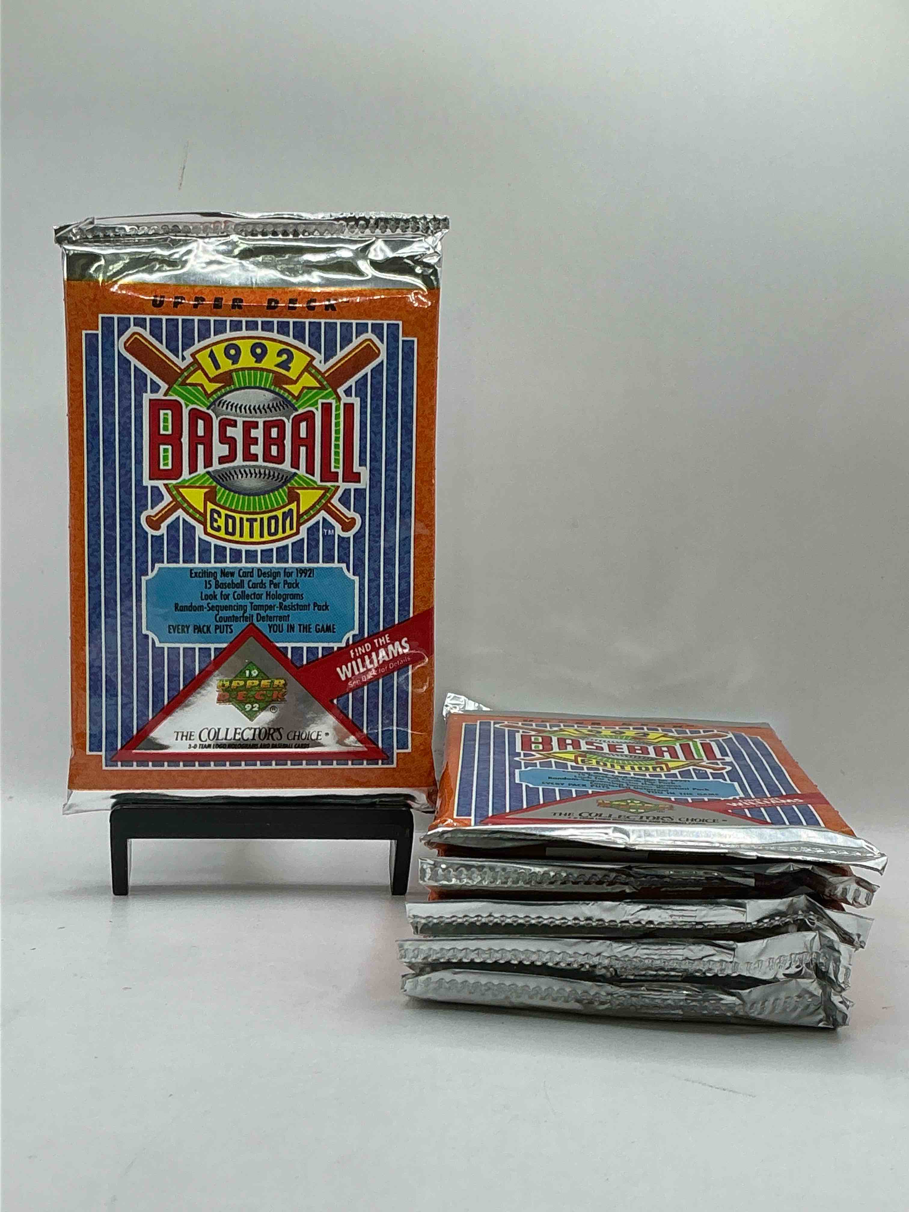 1992 Upper Deck Baseball Sealed Sports & Collectible Card Pack, Direct From Original Sealed Retail Case! Search For Ultra Rare & Valuable Ted Williams & Johnny Bench Signed Insert Cards As Well As Deion Sanders, Ken Griffey Jr., Nolan Ryan & So Much More!