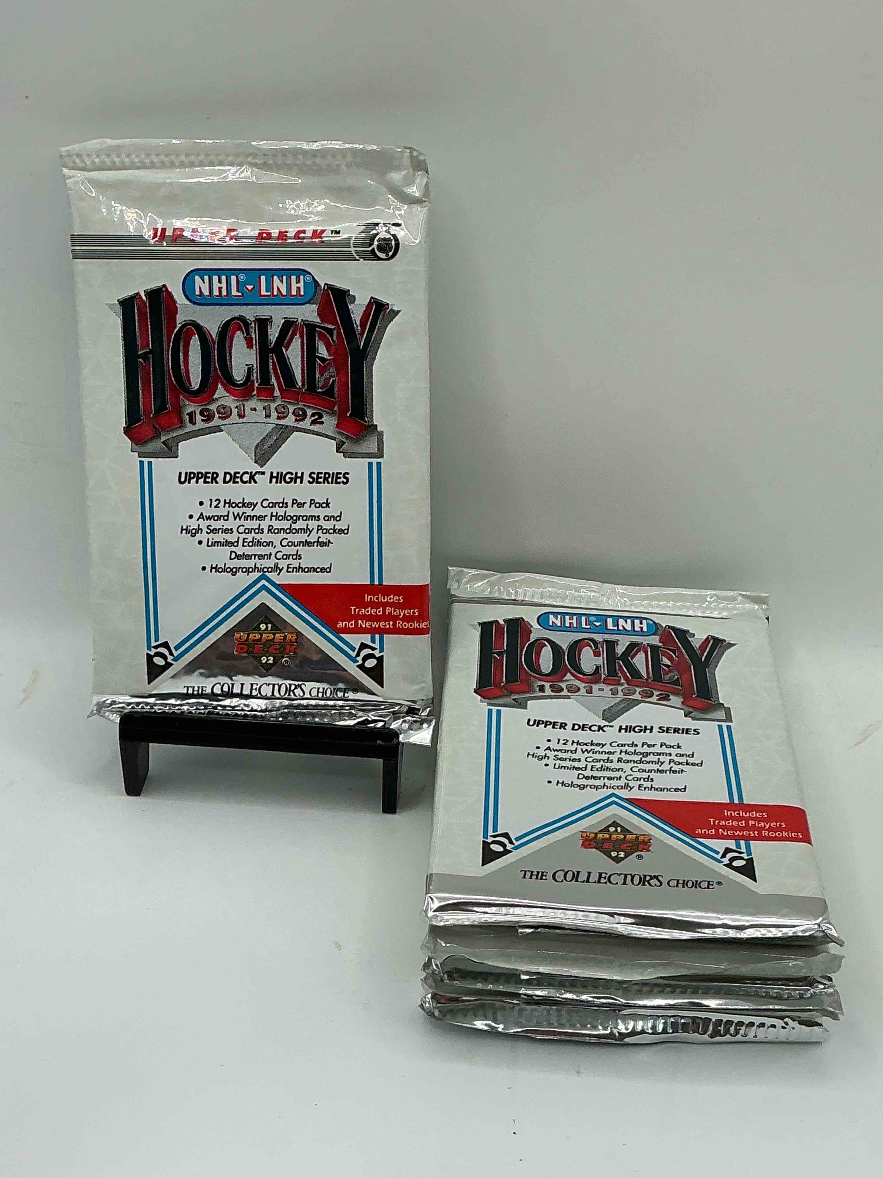 Wow! 1991-92 NHL Upper Deck High Series Hockey Packs! Look for All Of Your Favorite Stars From The 90’s In These Rare Packs!