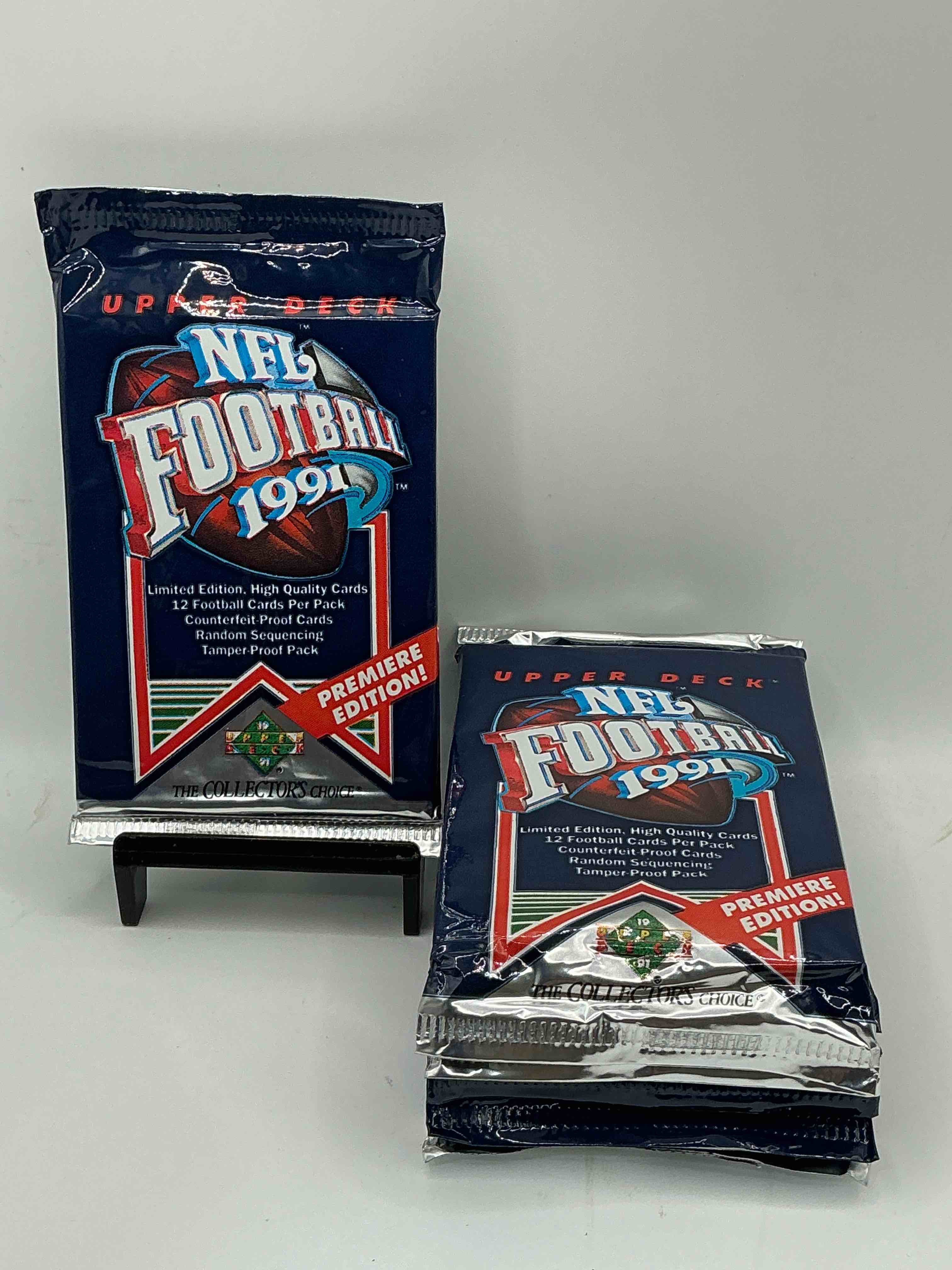 Rare & Vintage! 1991 Upper Deck Unopened NFL Football Packs! Direct From Original Box! Brett Favre Rookie Year! Search For Brett Favre Rookie & Other 80s Stars!