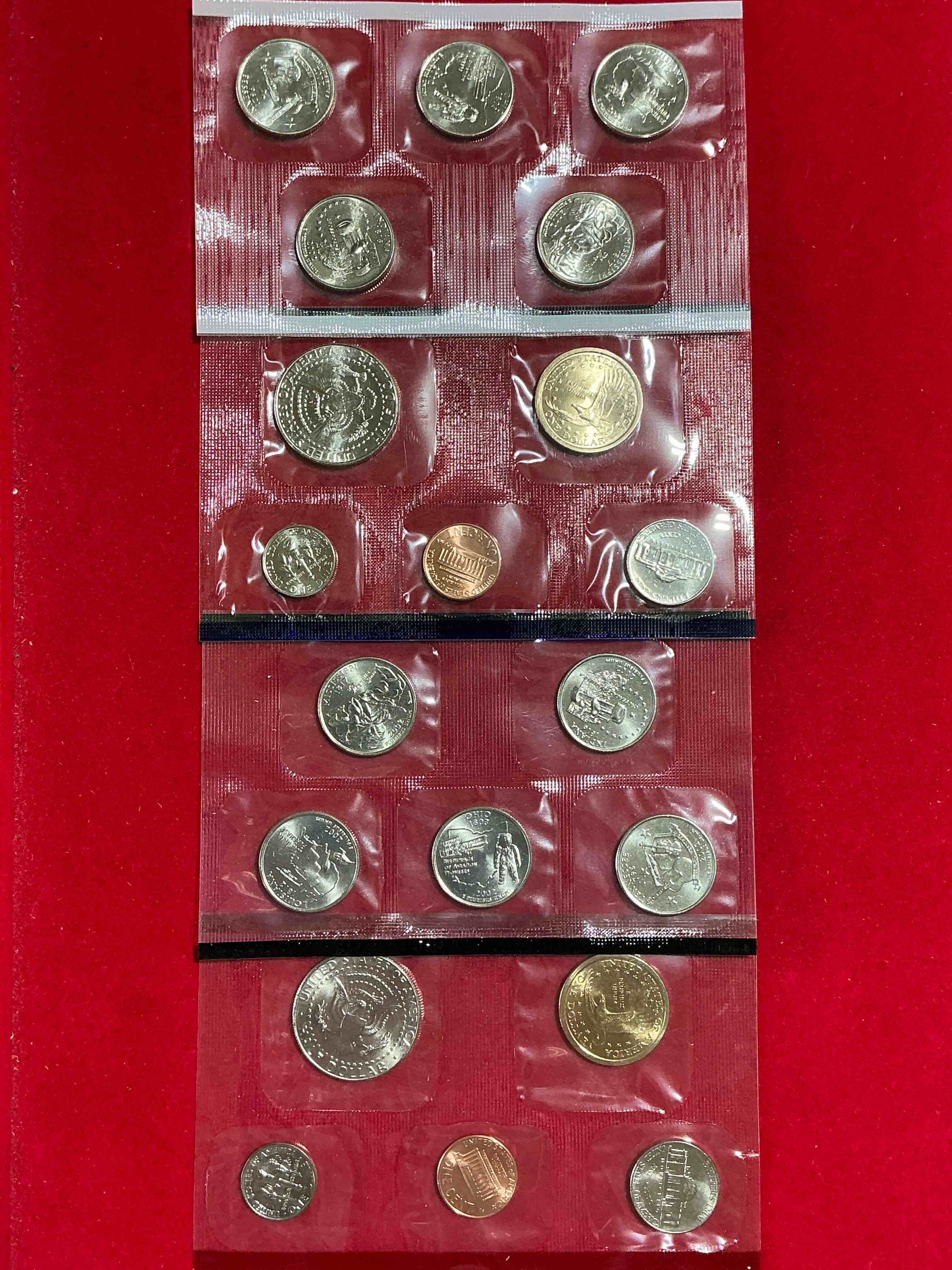 Condition photo showing New/Like New for 2002 Uncirculated Mint Coins! 20 Coins From Philadelphia & Denver! 20 Coin Uncirculated Lot, With State Quarters, Nickels, Half Dollars, Dimes, Pennies & More! Uncirculated Coin Craziness!