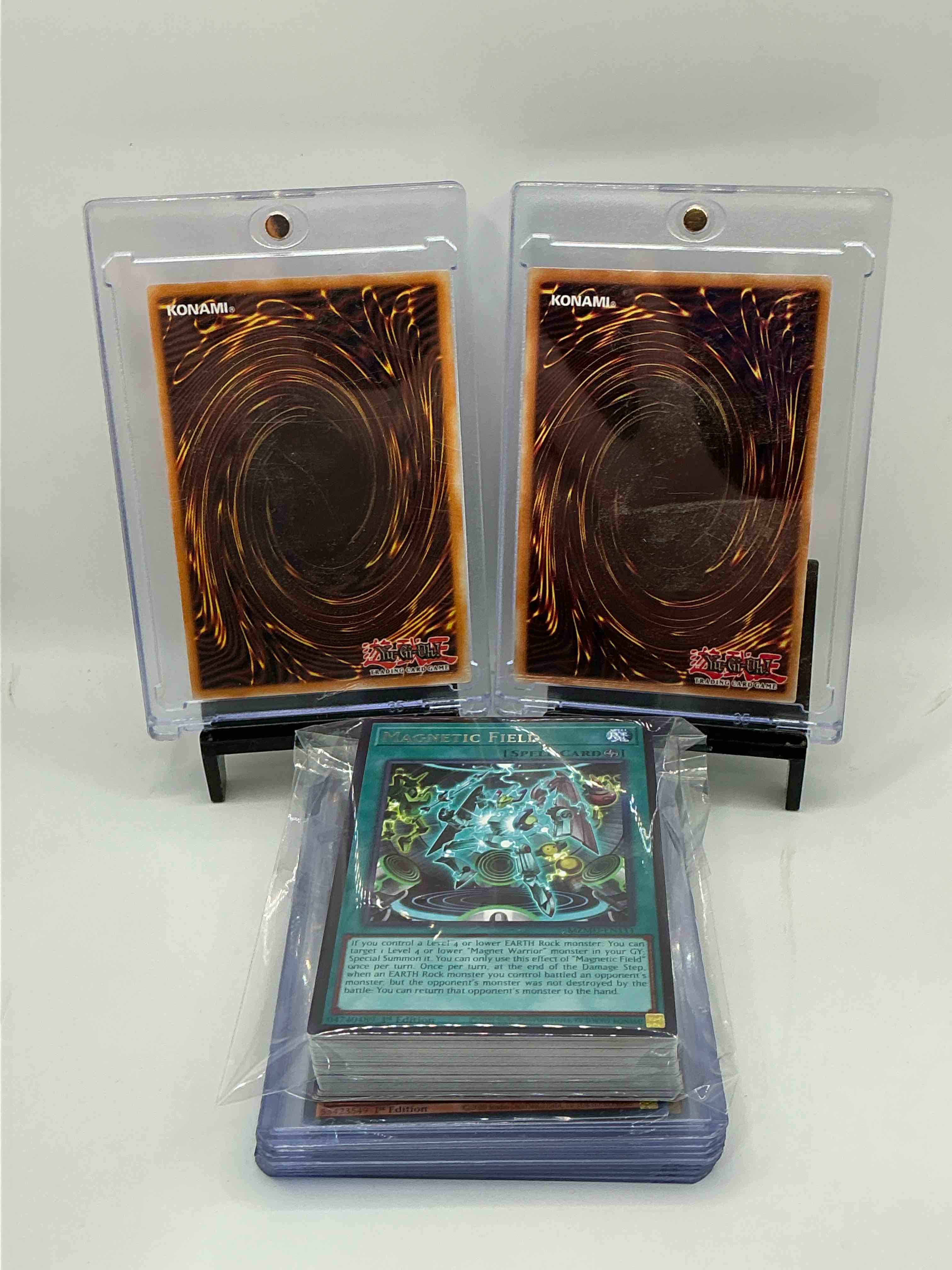 Condition photo showing New/Like New for Yu-Gi-Oh 50 Card Lot! Join The Craze Of Yu-Gi-Oh With These Awesome Cards! This 50 Card Lot Includes The Big Three Yu-Gi-Oh Category Cards, Monsters, Spells & Traps! This 50 Card Lot Includes Some Of All Three! WOW! Perfect Time To Start Collecting! 