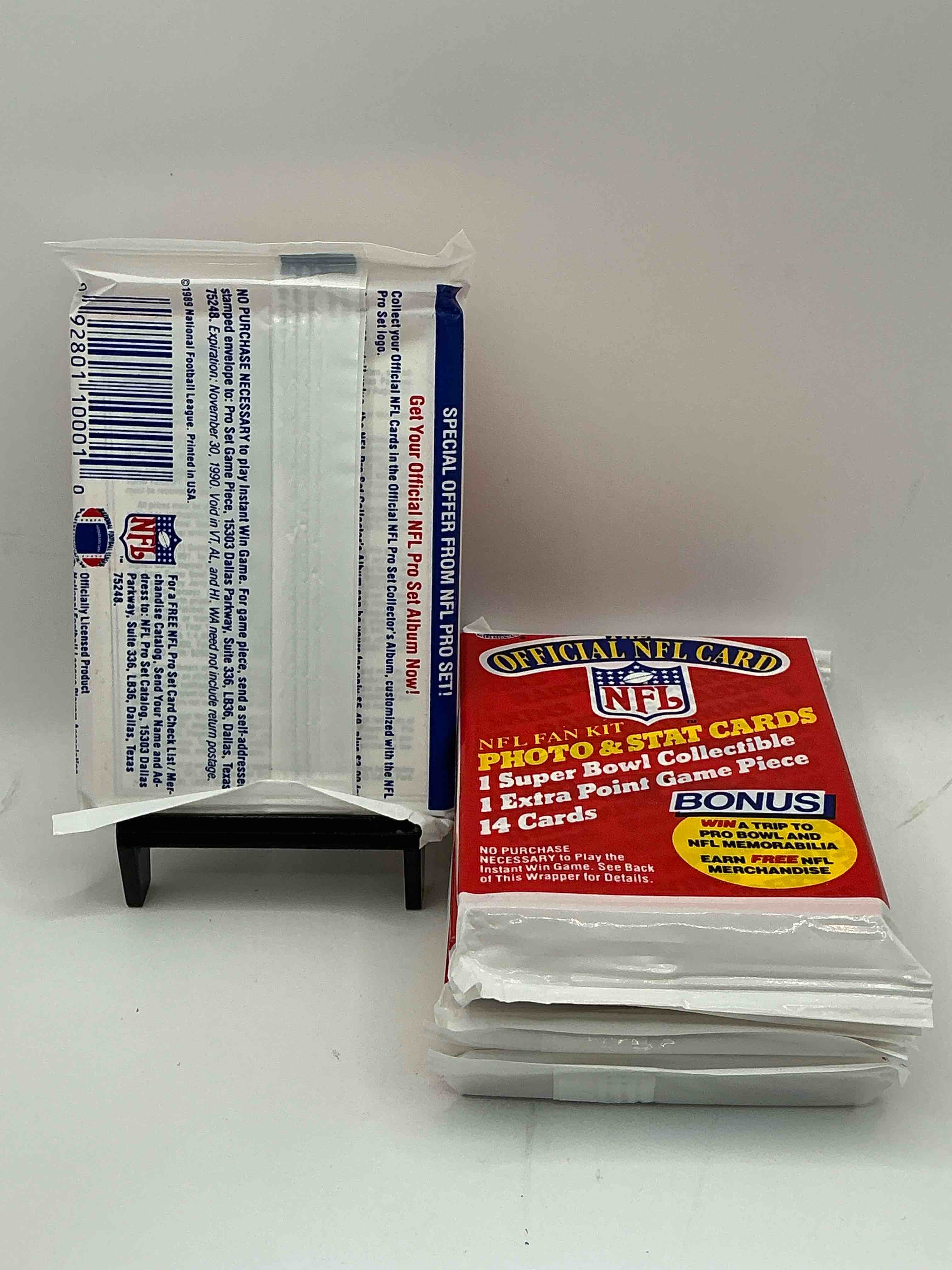 Condition photo showing New/Like New for Loaded! 1989 Pro Set Football Sealed Card Pack, Direct From Original Retail Case!Highly Sought After By Collectors As This Year Is Loaded With High Profile Rookies!Search For Rookie Cards From Barry Sanders, Deion Sanders, Troy Aikman, Michael Irvin & Much More! Getting Hard To Find!