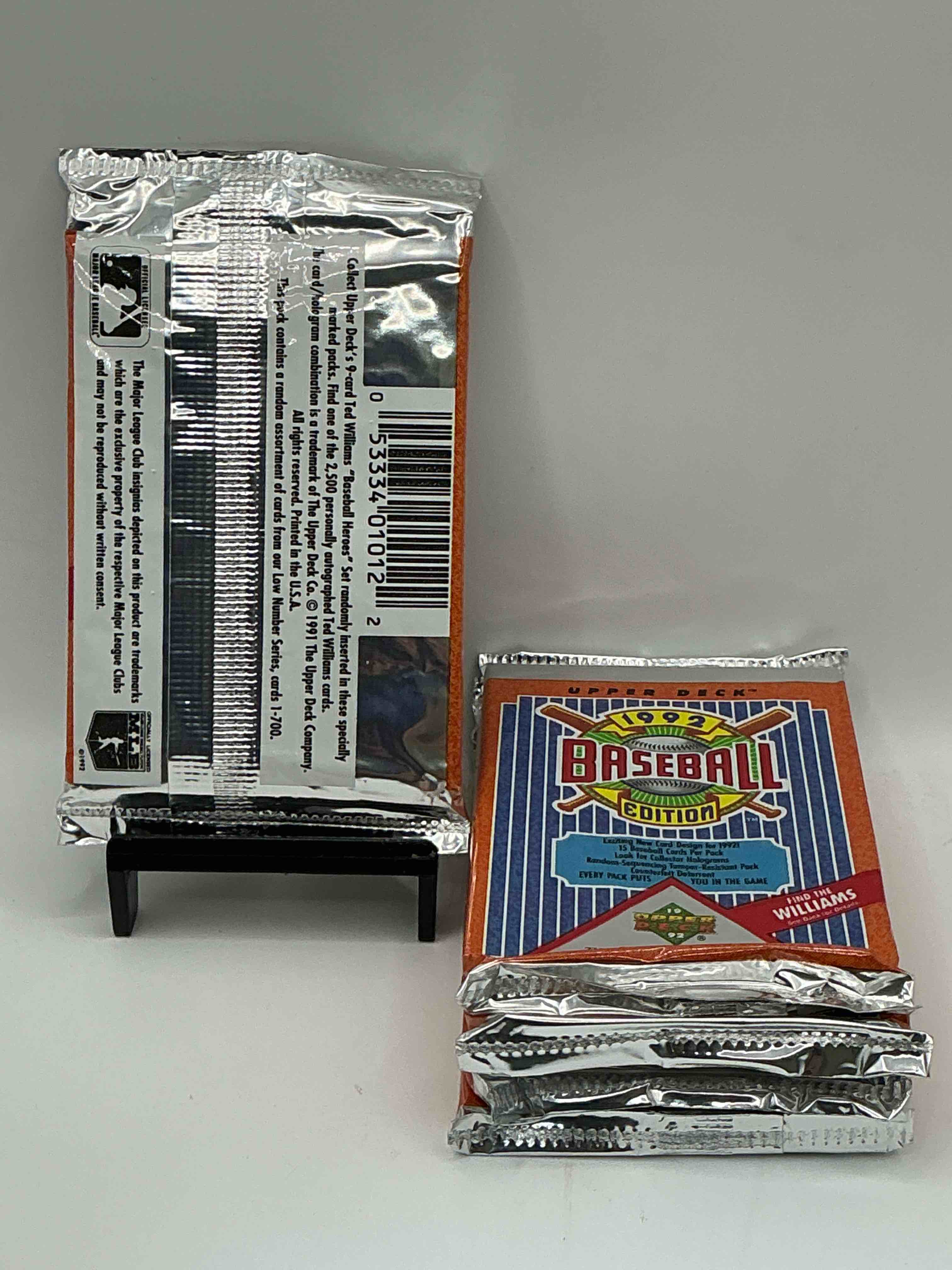 Condition photo showing New/Like New for Find The Williams! 1992 Edition Upper Deck Baseball Cards!  Direct From Original Retail Case! An Uncommon Find For Sure! Search For Rookie Cards From Pedro Martinez, Manny Ramirez & So Much More! Awesome, Uncommon Sports Memorabilia!