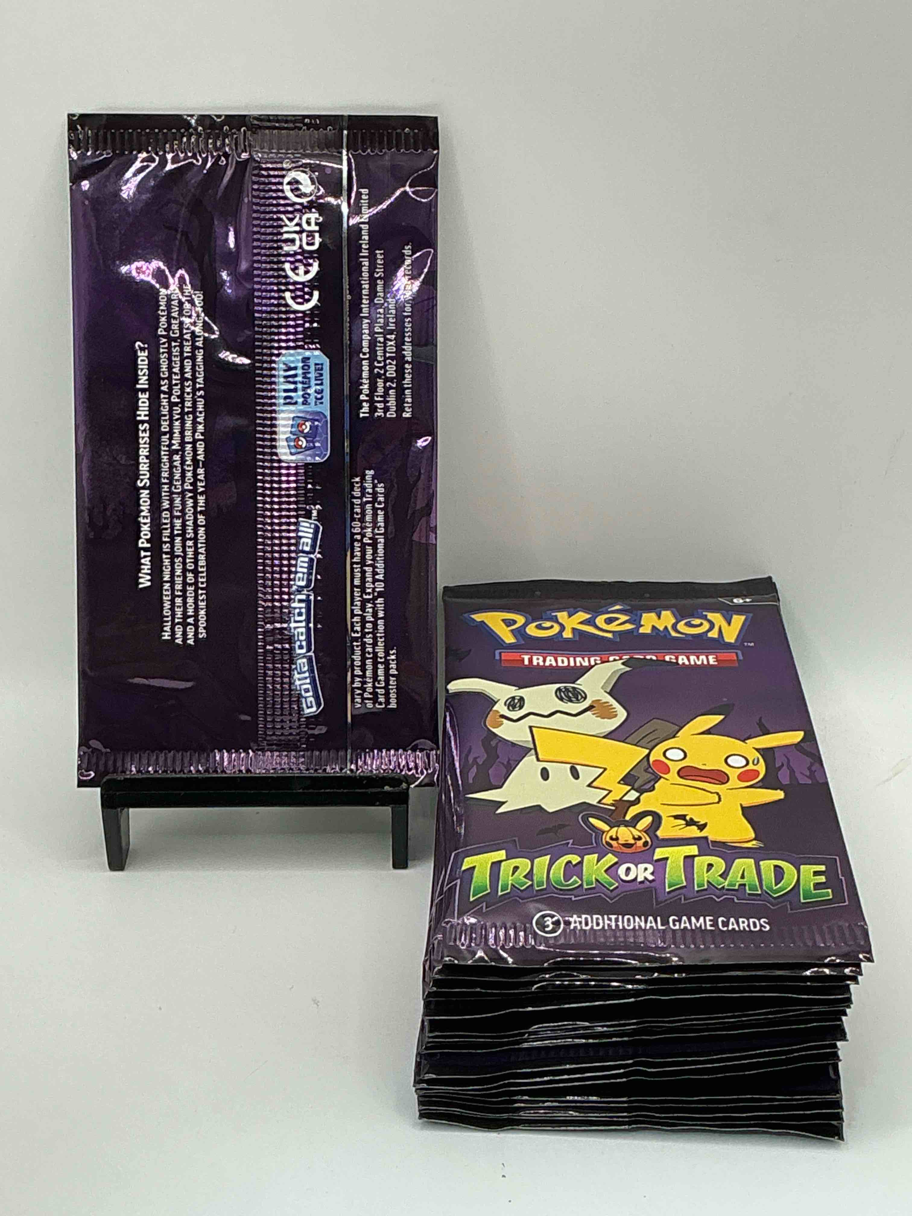 Condition photo showing New/Like New for Pokémon Packs! Spooky Trick Or Trade Unopened Packs! 3 Cards Per Pack, From 2023! Look For Legendary Monsters!