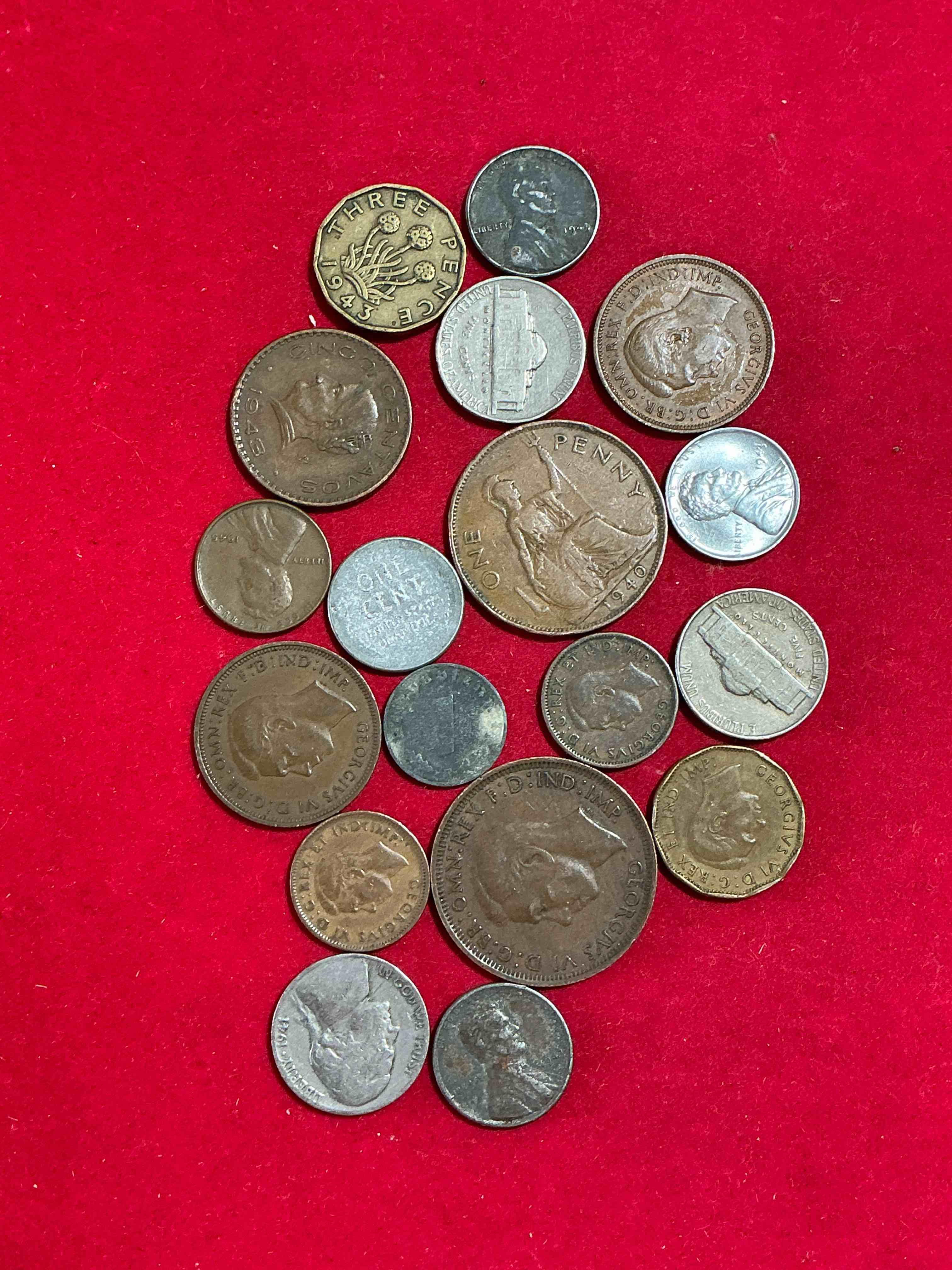 Condition photo showing Good Condition for World War Two Buffs Rejoice! Up For Auction Is An Awesome Collection Of World War II Era Coins (1939-1945) From Around The World! Really Hard To Collect & Find In One Place! Really Cool Pieces Of History!