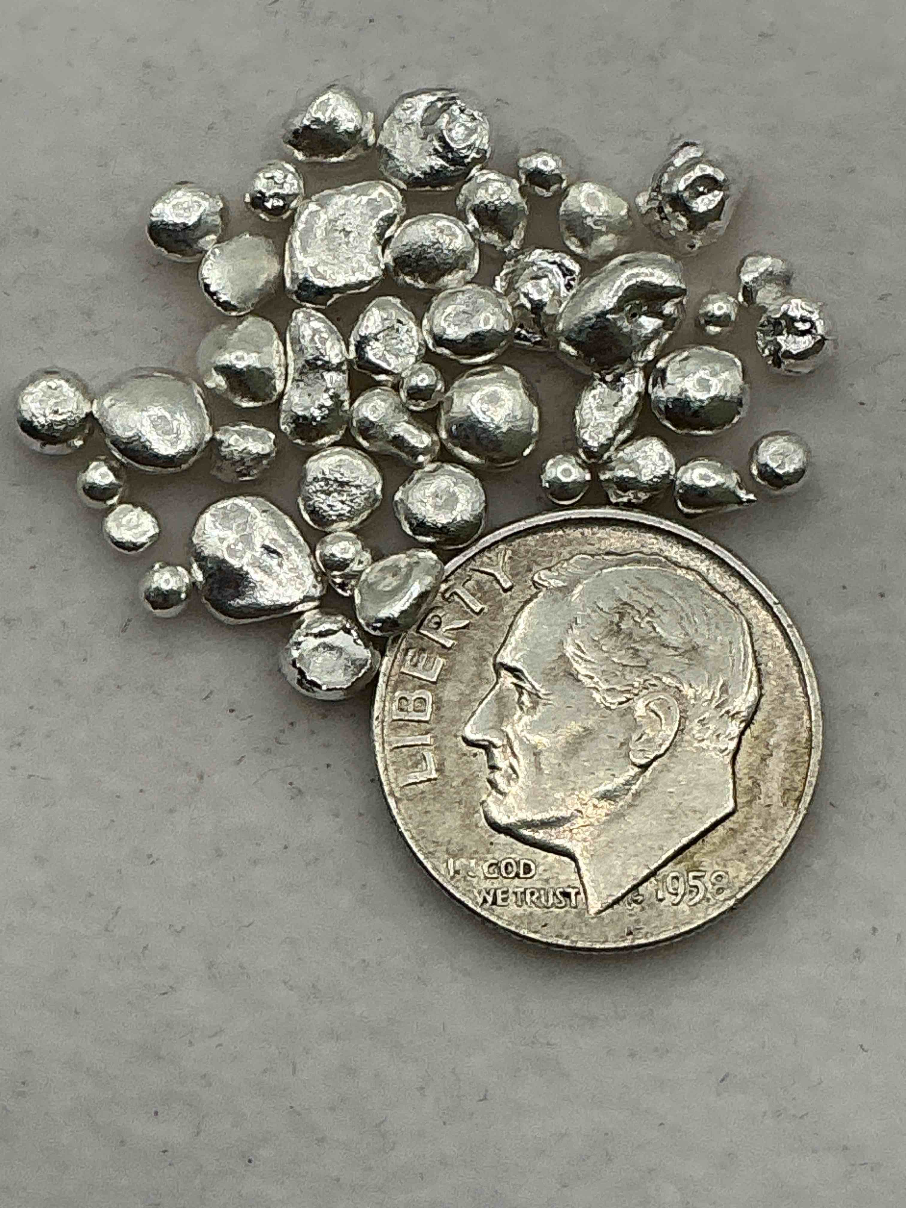 Condition photo showing New/Like New for Silver Nuggets! .999 US Fine Silver, In Small Nugget Form! Total Weight Of All Nuggets In Lot Approximately 6 Grams, Bid Is Per Nugget! A Cool Way To Invest In Fine US Silver! Includes Collector Capsule!