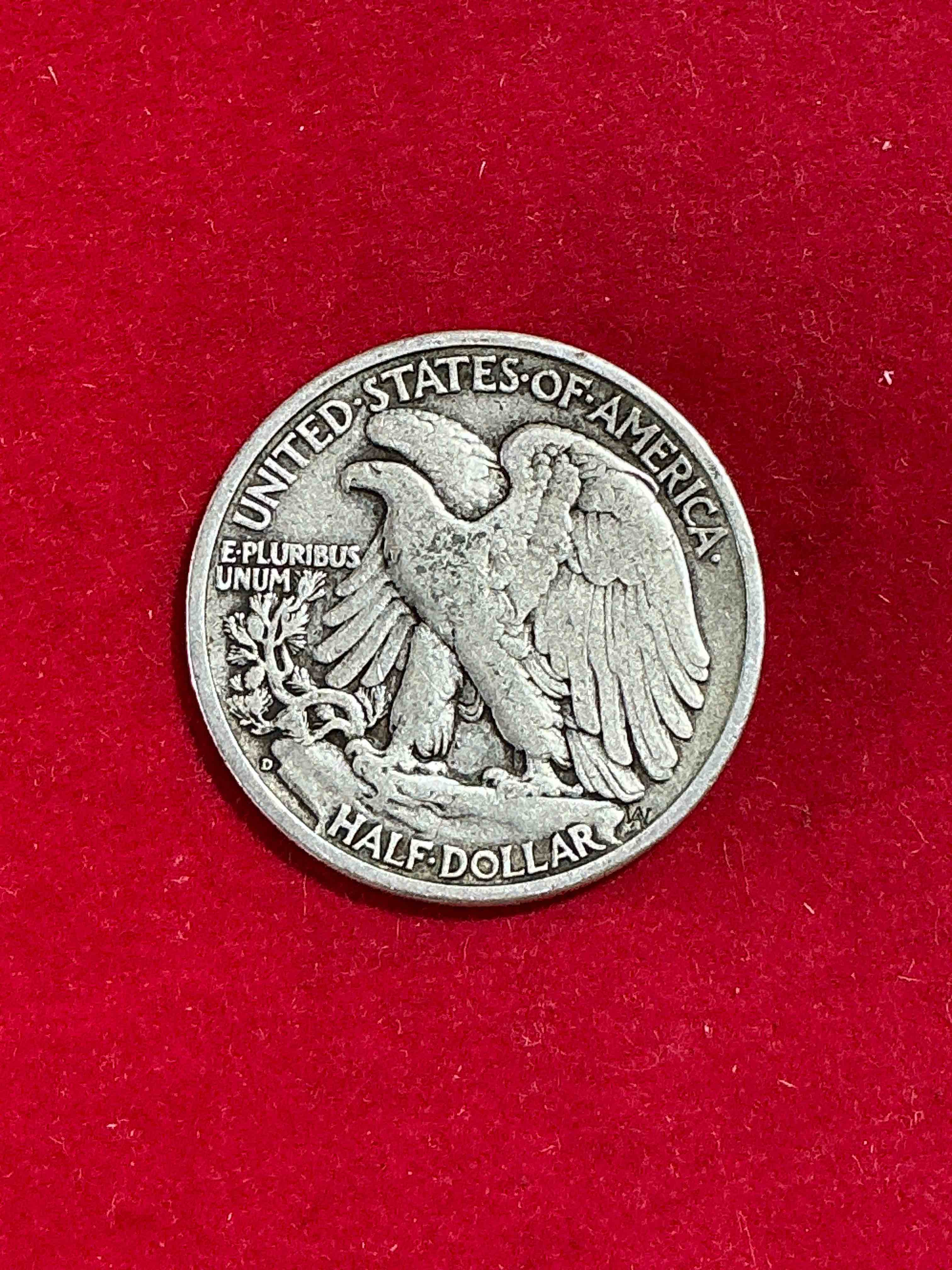 Condition photo showing Good Condition for World War II Era Silver! Antique U.S. Silver! Liberty Walking Silver Fine U.S. Silver Half Dollar! This Striking Half Dollars Were Minted From 1916-1947 & Have Become Some Of The Most Collectible Coins In History! Here Is A Striking Appears Uncirculated Example From 1942! Liberty Walking Coins Are 90% Fine U.S. Silver, A Great Investment In Precious Metal!