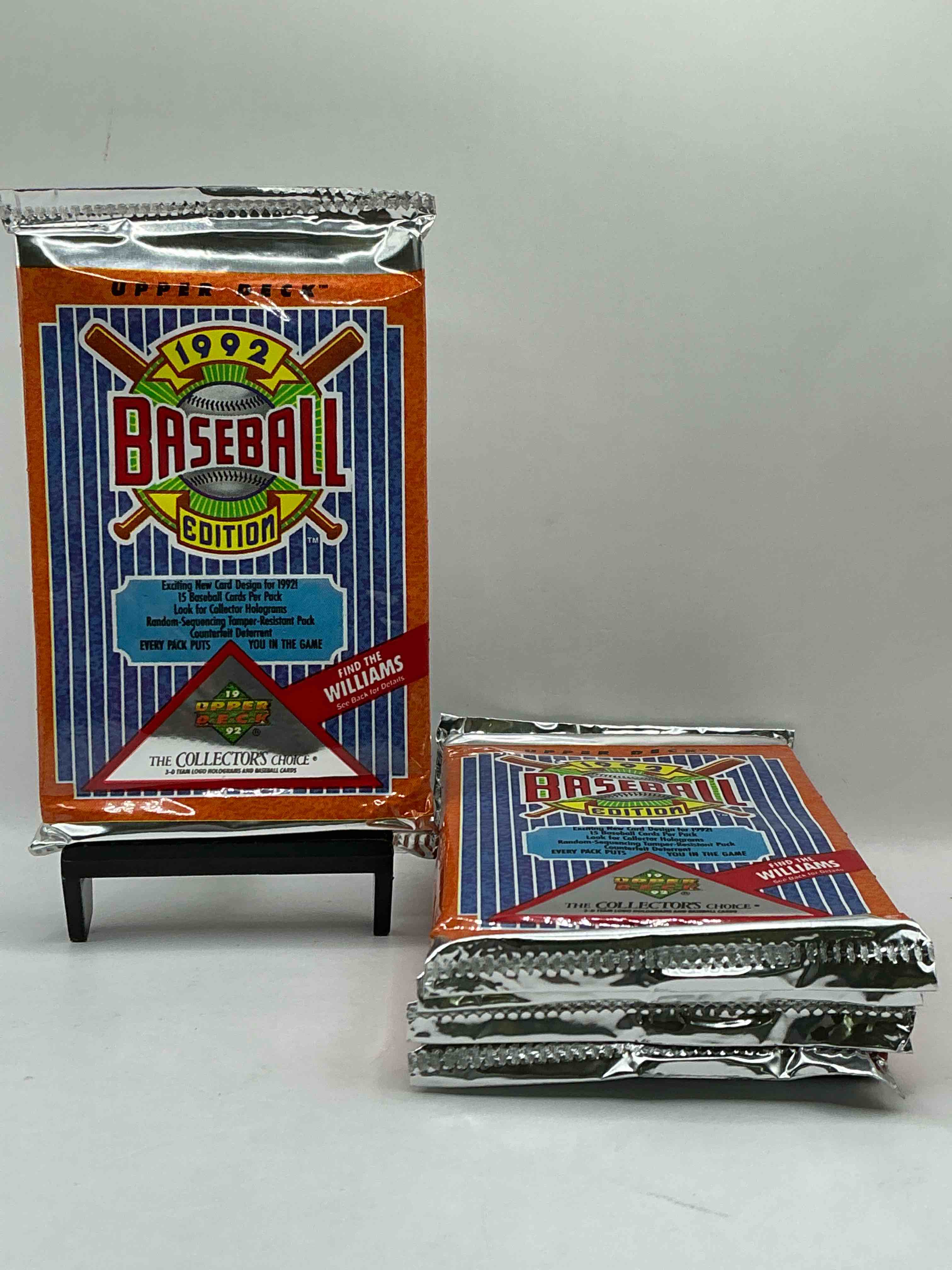 1992 Upper Deck Baseball Sealed Sports & Collectible Card Pack, Direct From Original Sealed Retail Case! Search For Ultra Rare & Valuable Ted Williams & Johnny Bench Signed Insert Cards As Well As Deion Sanders, Ken Griffey Jr., Nolan Ryan & So Much More!