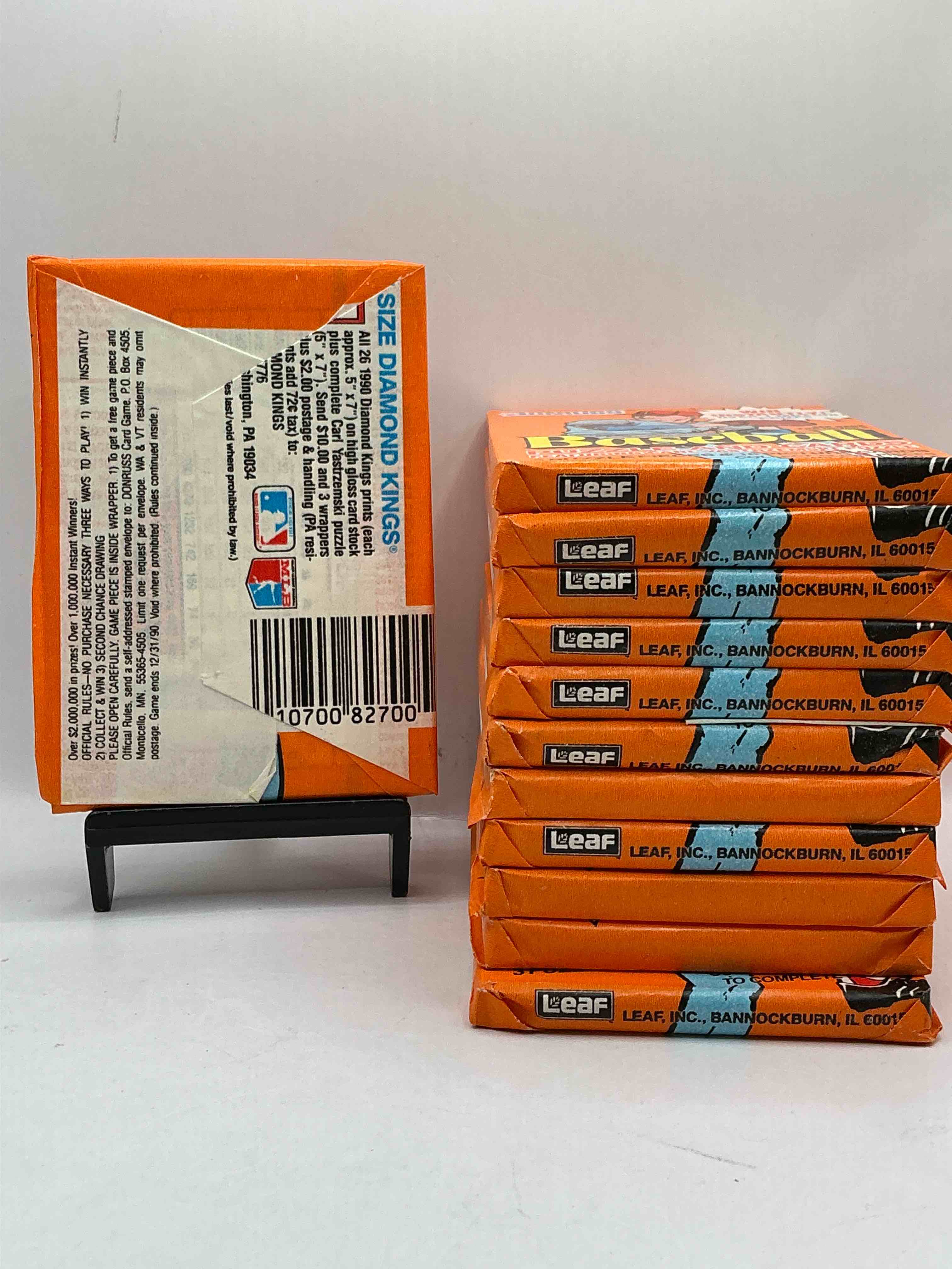 Condition photo showing New/Like New for Diamond Kings Ken Griffey Jr!? 1990 Donruss Baseball Unopened Wax Packs! Hard To Find! Straight From Original Box! Search For Possible Juan Gonzalez Rookie Card!As Well As Valuable Ken Griffey Jr. Cards!