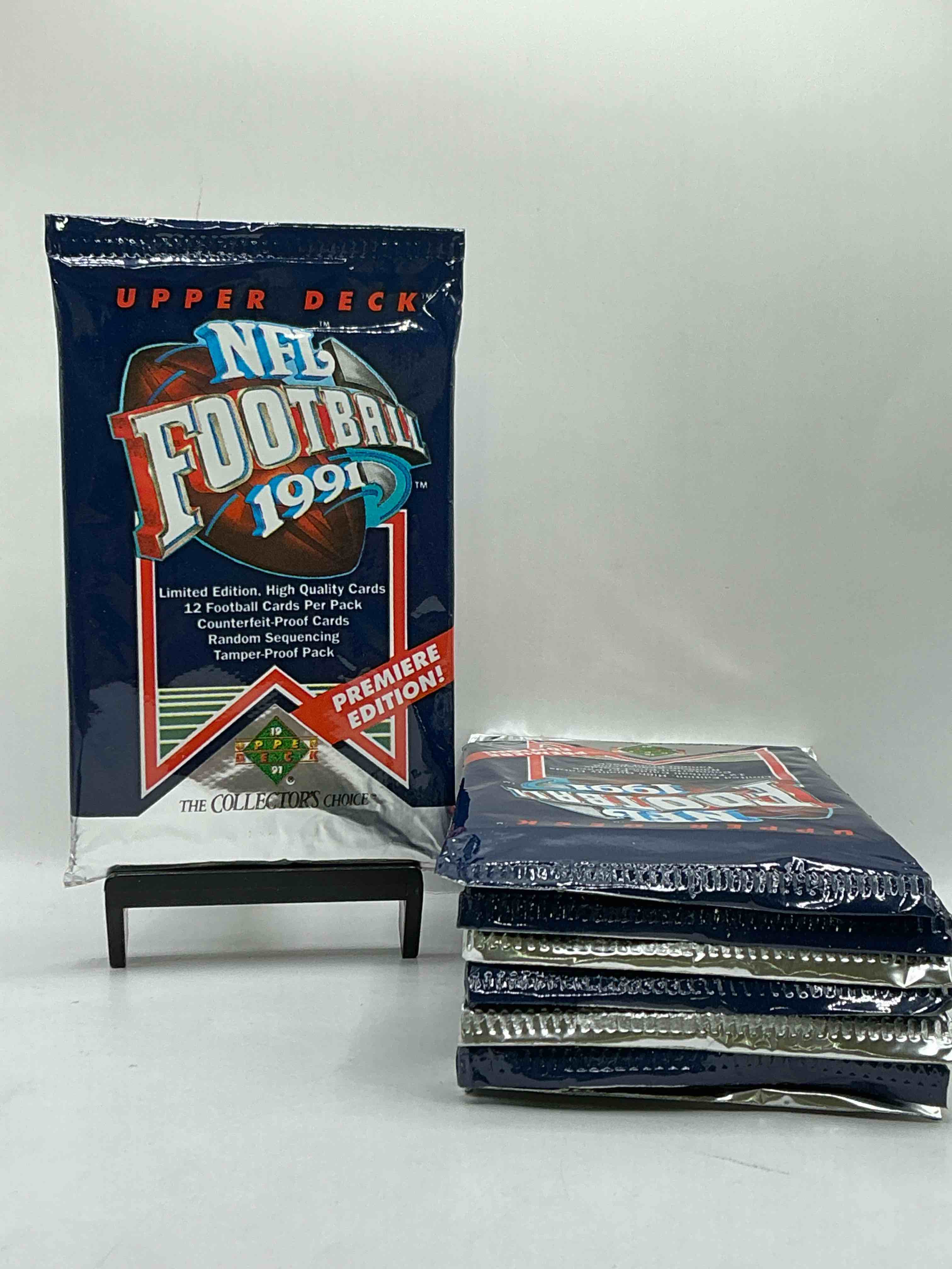 rare & vintage! 1991 upper deck unopened nfl football packs! direct from original box! brett favre rookie year! search for brett favre rookie & other 80s stars!