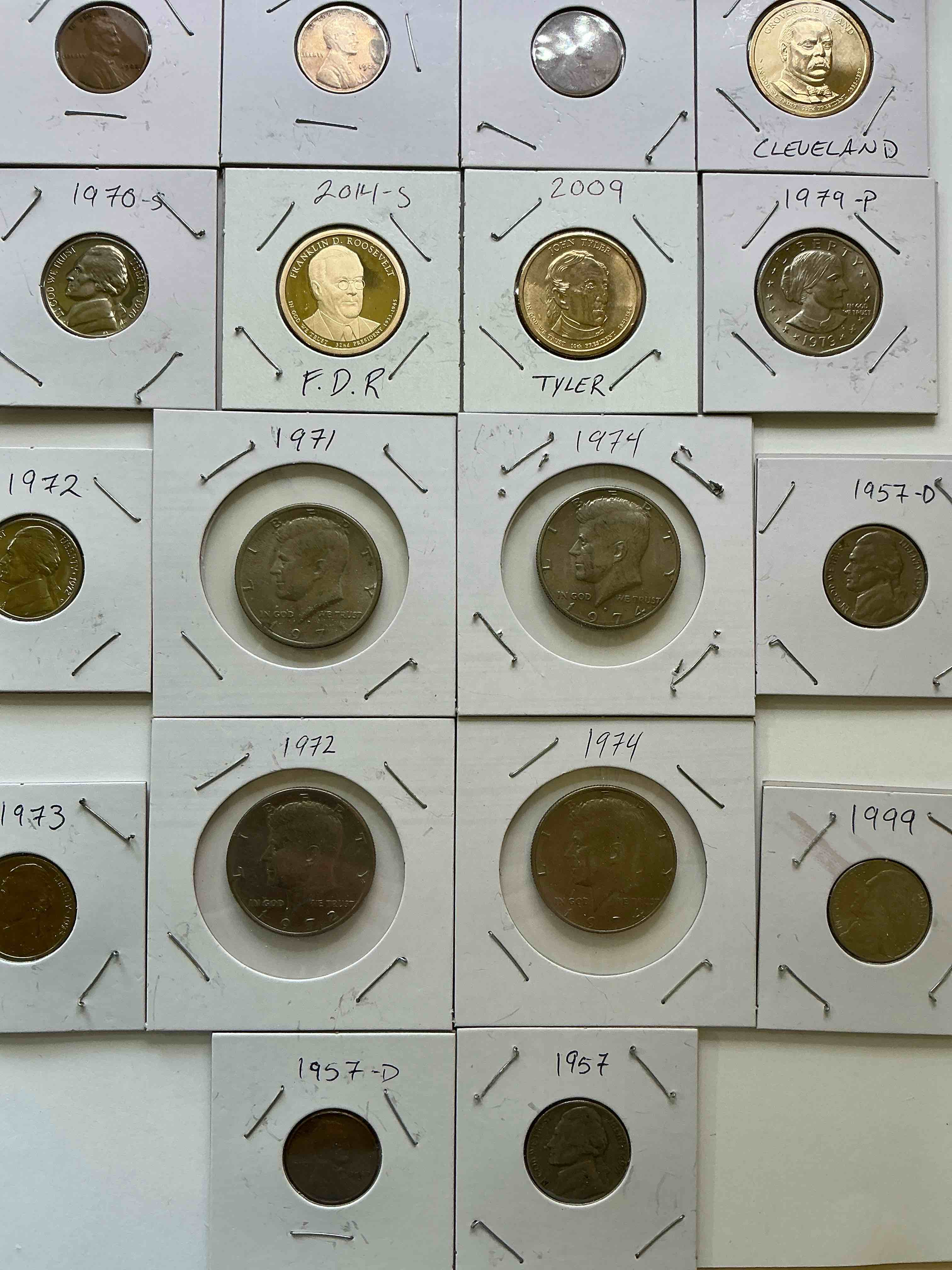 coin lot craziness! a fun mixture of different coins from all different years! ike dollars, indian head pennies, half dollars & more! perfect addition to any collection! 
