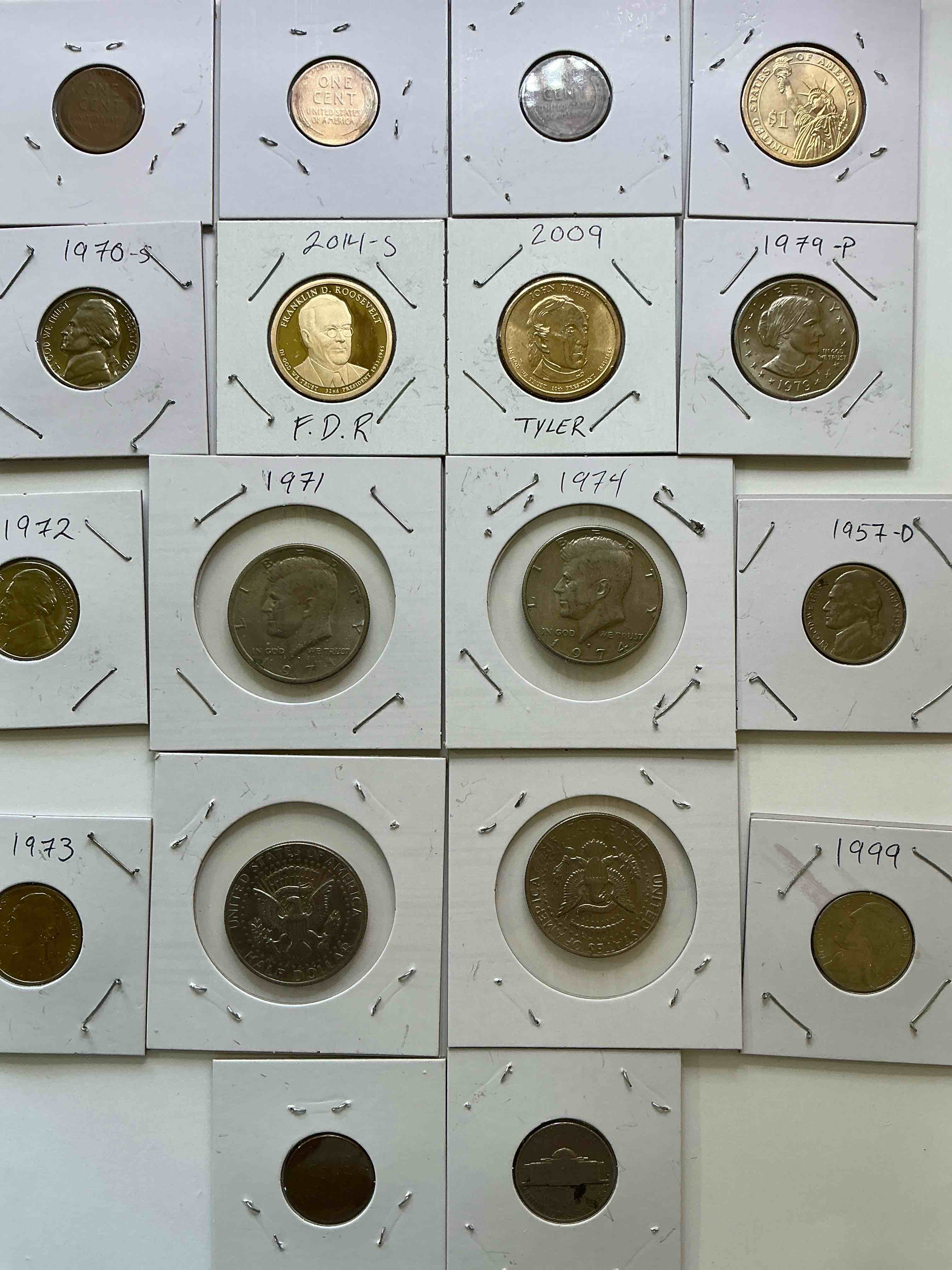 Condition photo showing New/Like New for Coin Lot Craziness! A Fun Mixture Of Different Coins From All Different Years! Ike Dollars, Indian Head Pennies, Half Dollars & More! Perfect Addition To Any Collection! 