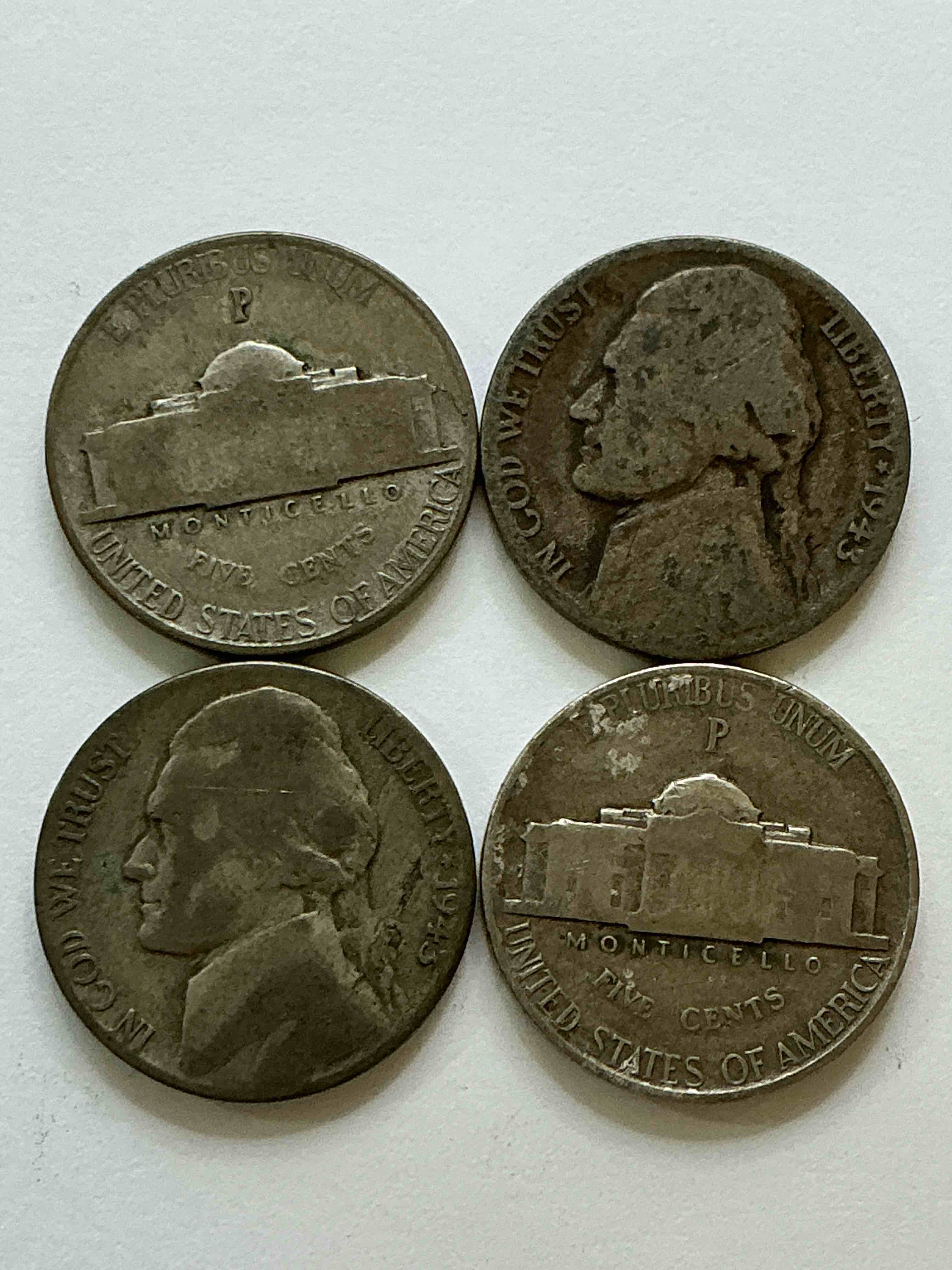 World War II Silver! Did You Know That Nickels Were Actually Made Of Silver During World War II In 1942- 1945! This Is Because America Needed Nickel To Make Ammunition, So The U.S. Treasury Made Nickels Out Of Partial Silver Instead Of Nickel For These Three Years Only! Own Great Pieces Of Rare World War II Silver. All Silver Nickels Dated… Some At The Height Of The War! Each Nickel Was Minted At 35% Silver, 56% Copper & 9% Manganese. Own Rare Pieces Of Valuable World War II Precious Metal History! Hard To Find!