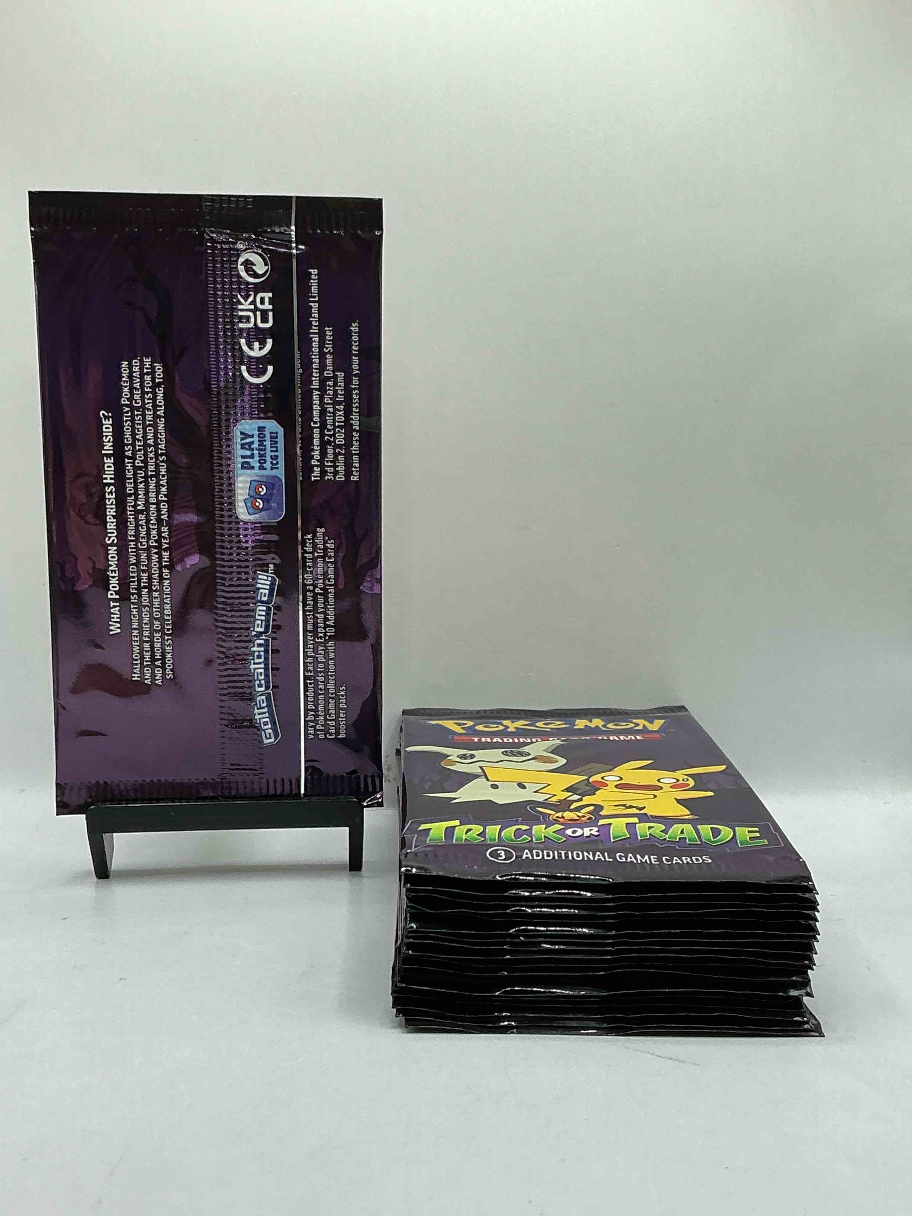 Condition photo showing New/Like New for Pokémon Packs! Spooky Trick Or Trade Unopened Packs! 3 Cards Per Pack, From 2023! Look For Legendary Monsters!