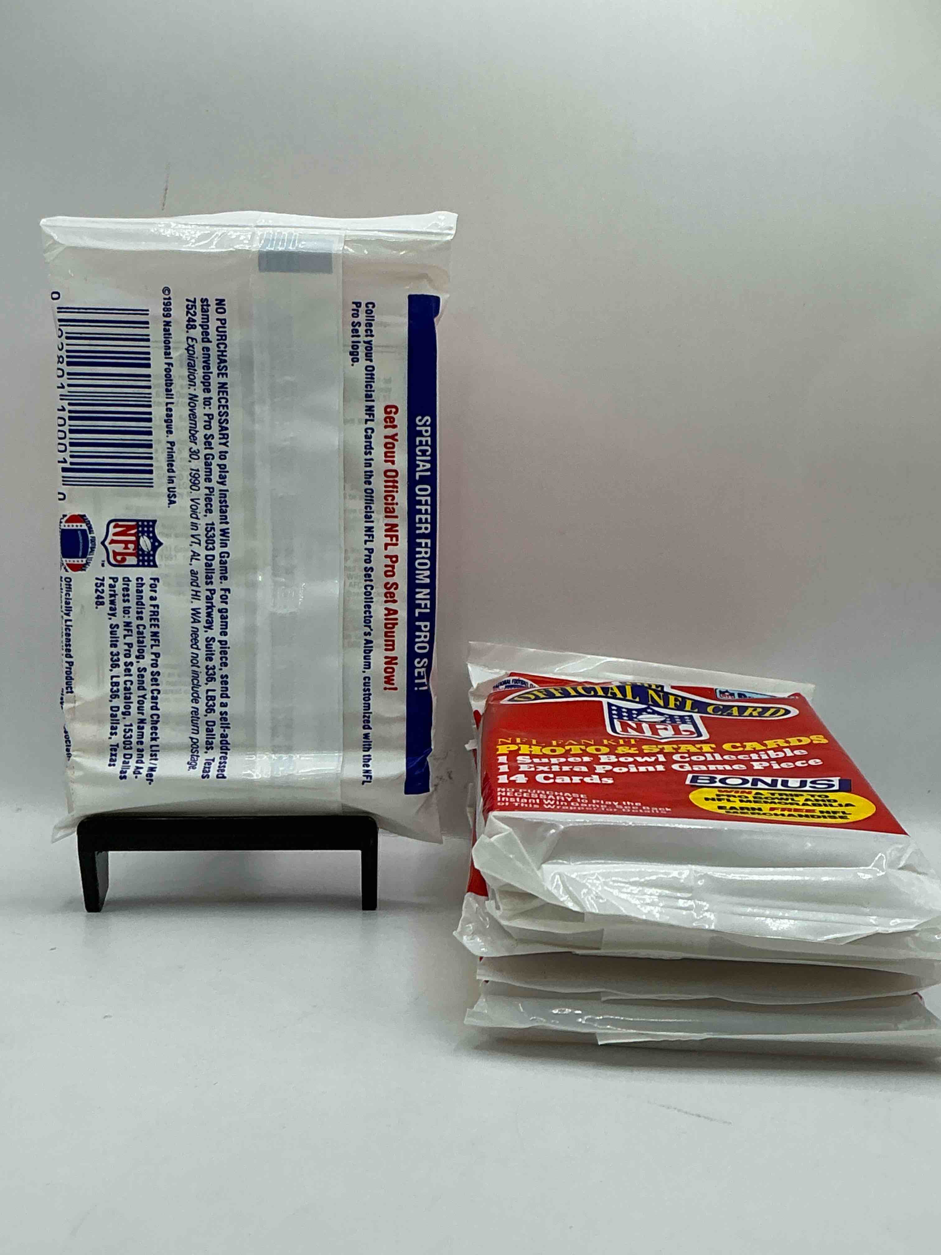 Condition photo showing New/Like New for Loaded! 1989 Pro Set Football Sealed Card Pack, Direct From Original Retail Case!Highly Sought After By Collectors As This Year Is Loaded With High Profile Rookies!Search For Rookie Cards From Barry Sanders, Deion Sanders, Troy Aikman, Michael Irvin & Much More! Getting Hard To Find!