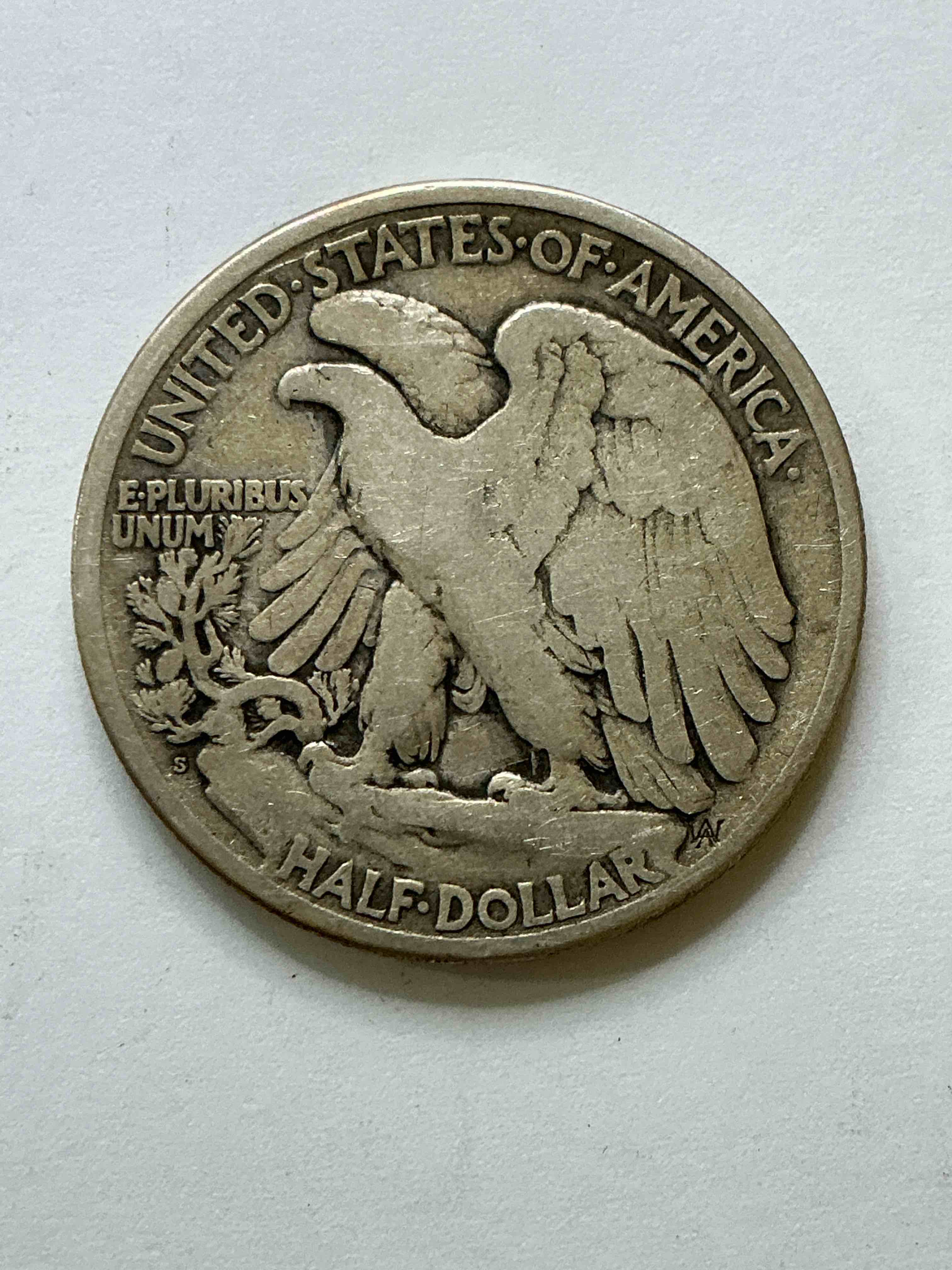 Condition photo showing Good Condition for World War I Era Silver! Antique U.S. Silver! Liberty Walking Silver Half Dollar! These Striking Half Dollars Were Minted From 1916-1947 & Have Become Some Of The Most Collectible Coins In History! Here Is A Striking, Appears Uncirculated, Examples From 1918! Liberty Walking Coins Are 90% Fine U.S. Silver, A Great Investment In Precious Metal!