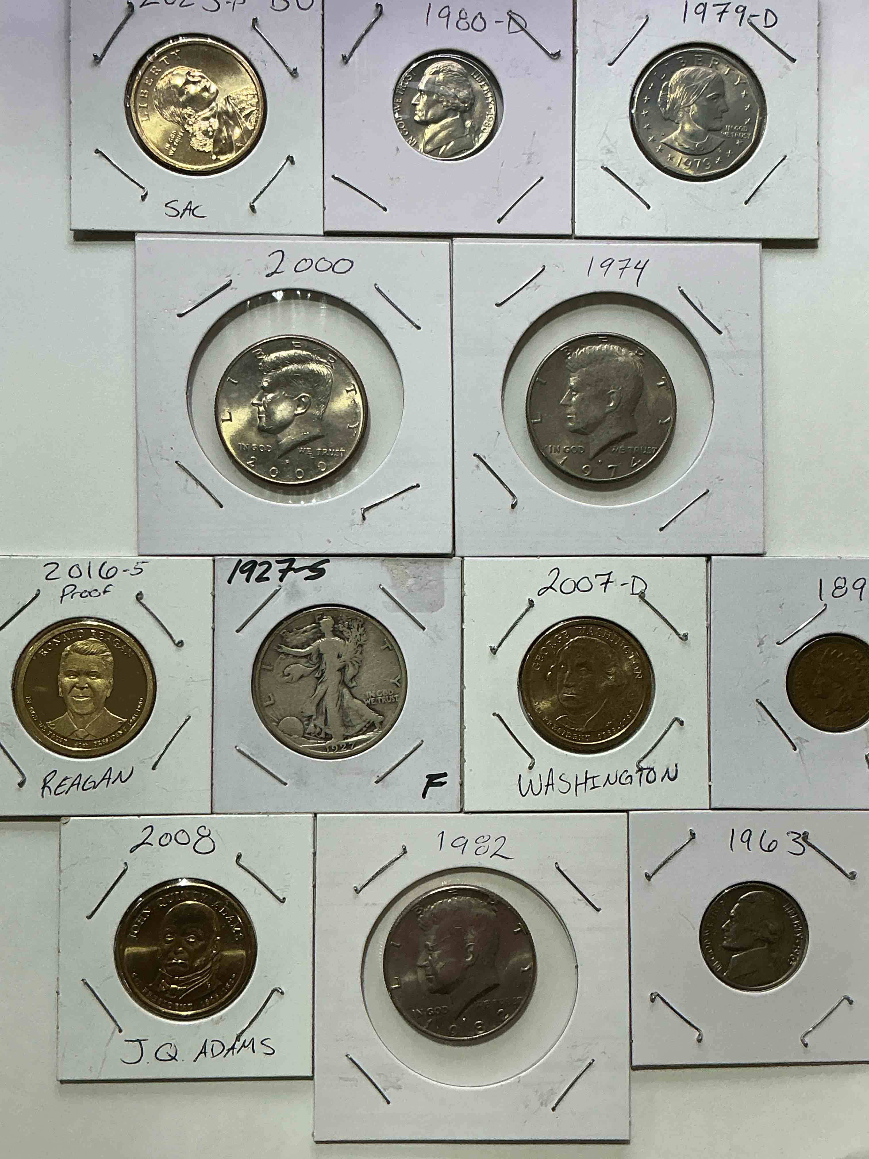 coin lot craziness! a fun mixture of different coins from all different years! ike dollars, indian head pennies, half dollars & more! perfect addition to any collection! 