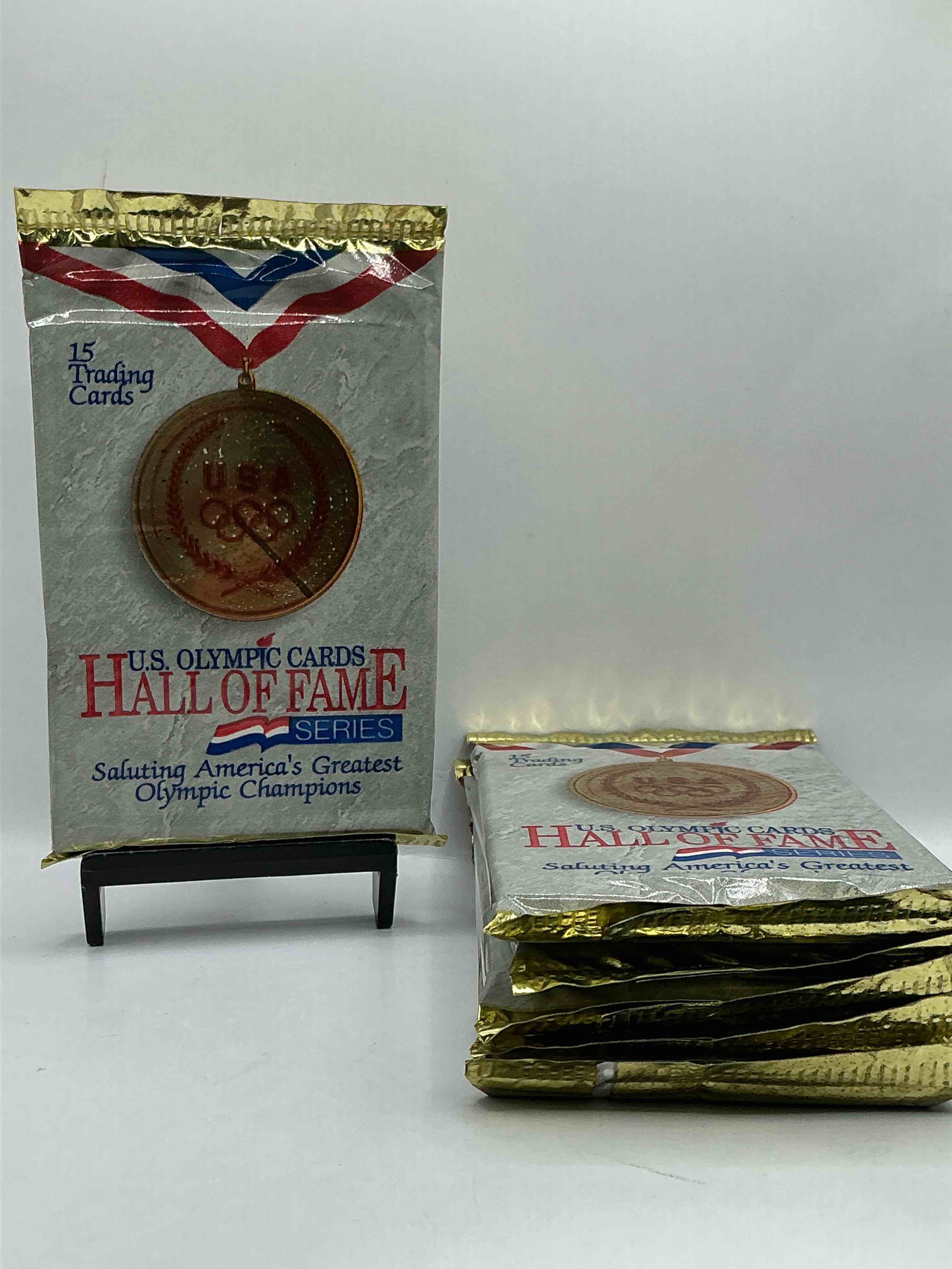 olympic insanity! us olympic hall of fame 1992 packs! direct from box! check out these rare us olympic packs!