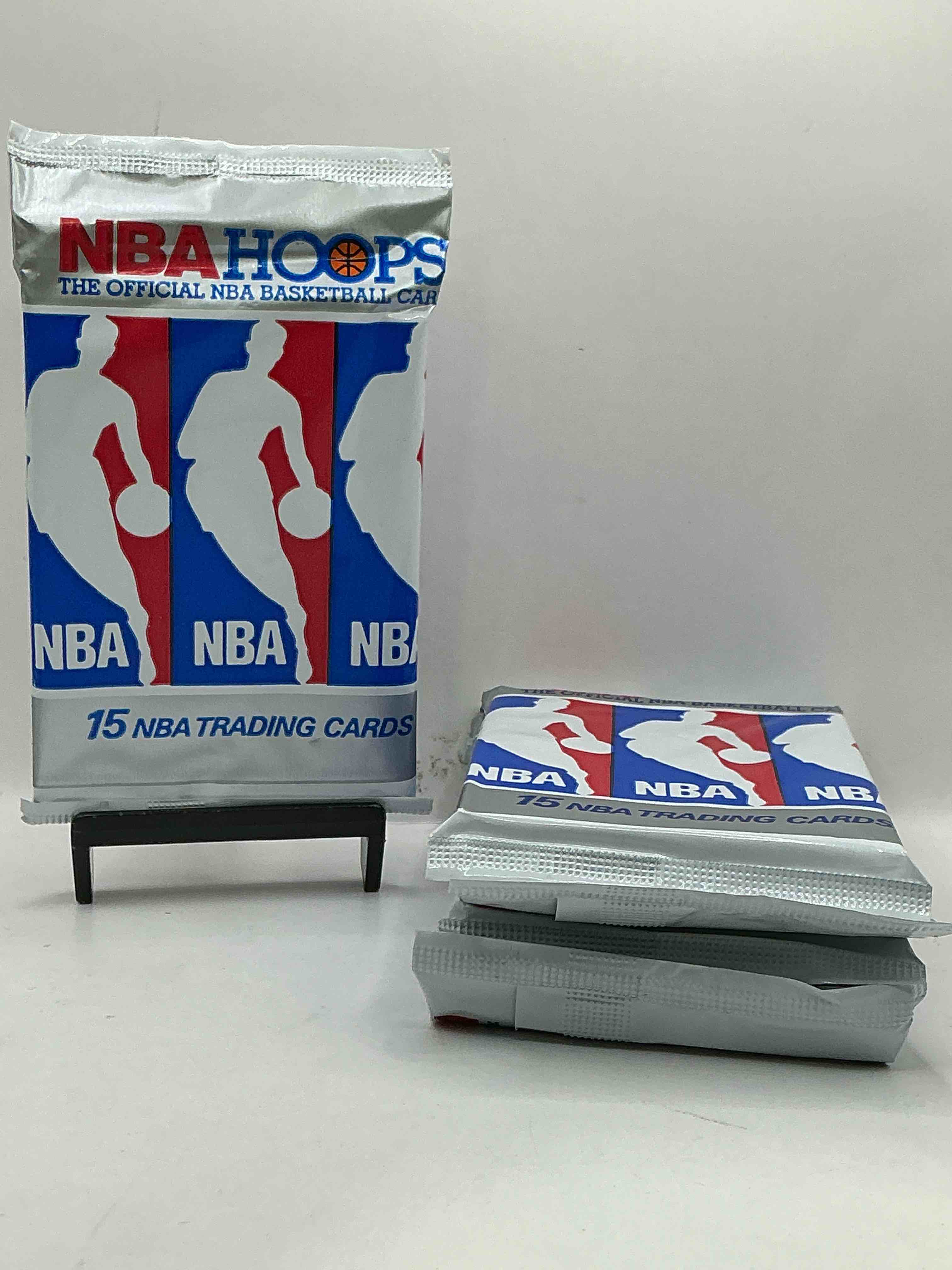 michael jordan!? 1990/91 nba hoops unopened sealed trading collectible sports card pack, direct from original sealed retail case! search for early michael jordan #65 (psa 10 value $550), jordan all star card, & too many other nice cards to list!