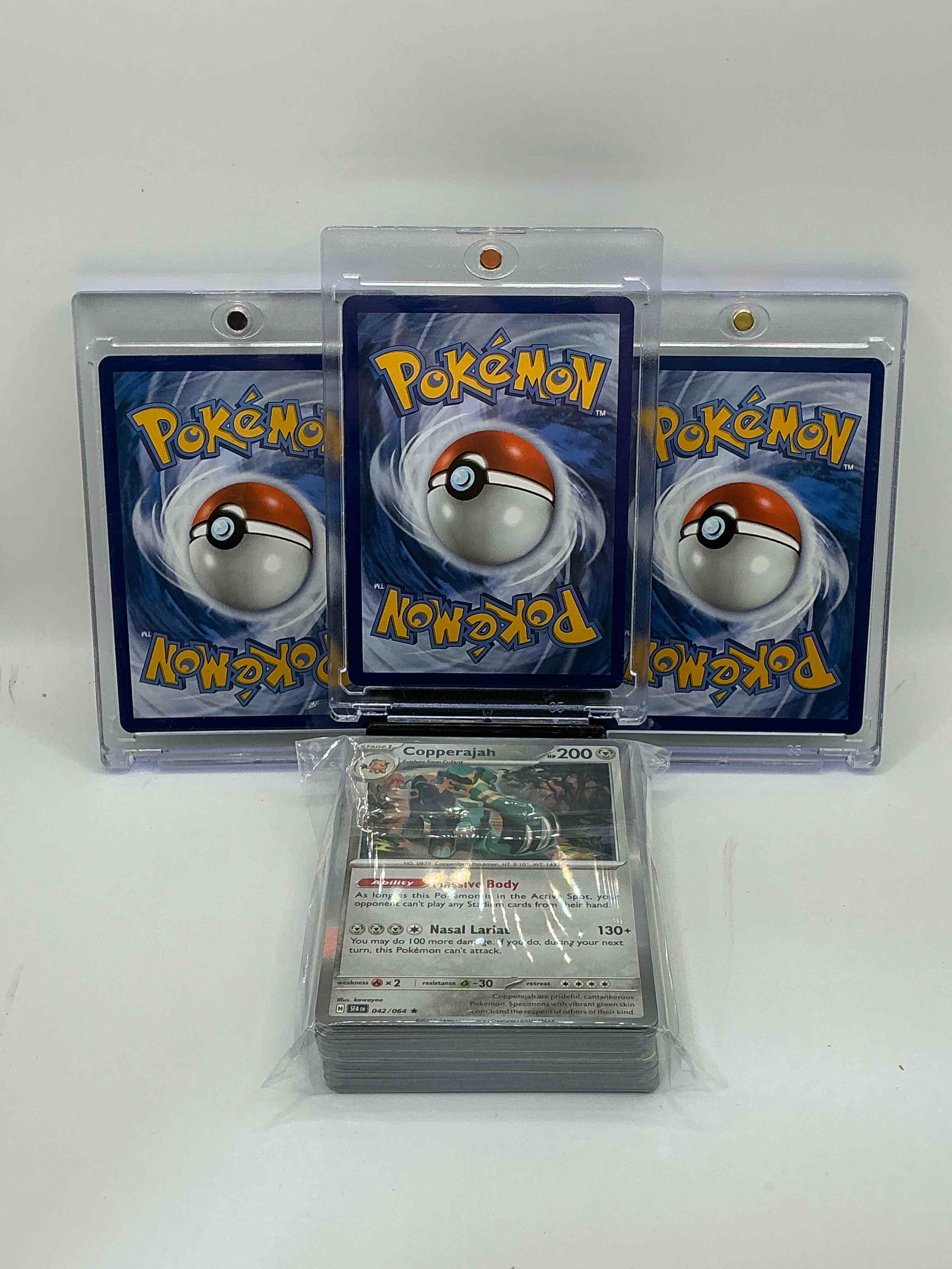 Condition photo showing New/Like New for Pokémon Palooza! Lucario V! Magearna V! Surfing Pikachu VMax! Along With 50 Other Pokémon Heroes, Holos, Legends & Commons!