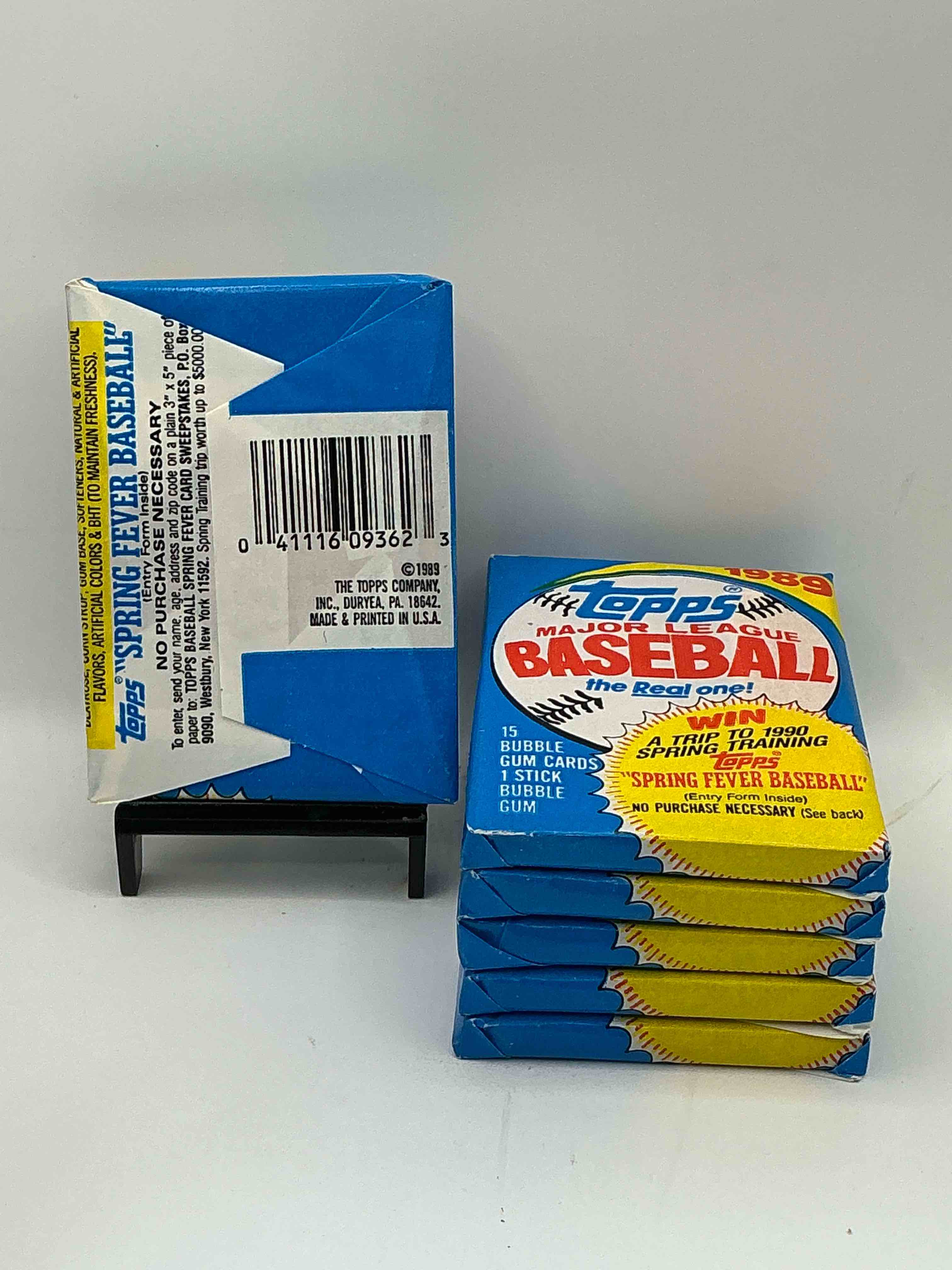 Condition photo showing New/Like New for 1989! Bo Jackson, Deion Sanders, Don Mattingly & More! Insane 1989 Topps Baseball Unopened Sports Card Collectible Wax Packs! Direct From Original Retail Case! Search For Valuable Randy Johnson Rookies!