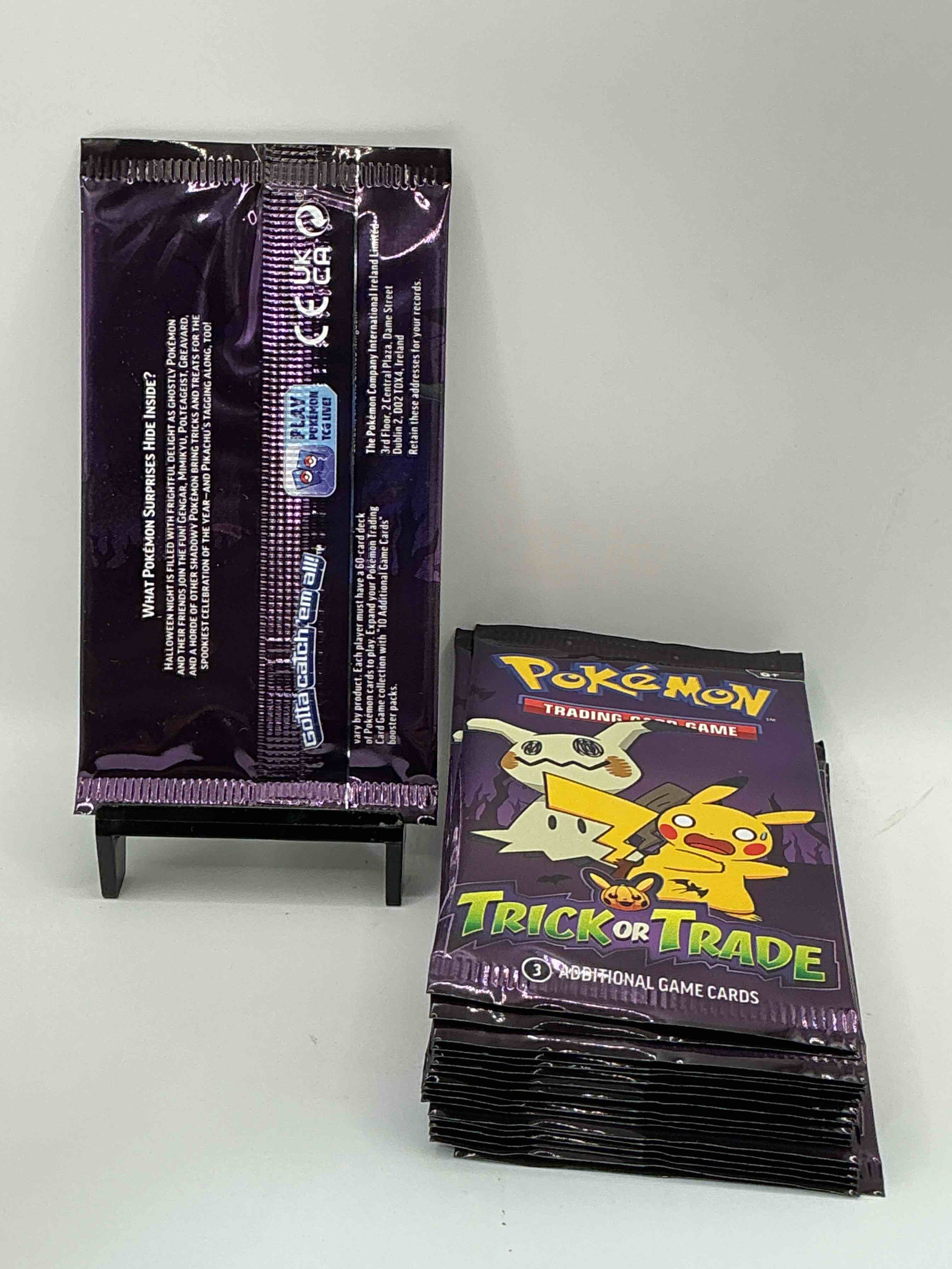Condition photo showing New/Like New for Pokémon Packs! Spooky Trick Or Trade Unopened Packs! 3 Cards Per Pack, From 2023! Look For Legendary Monsters!