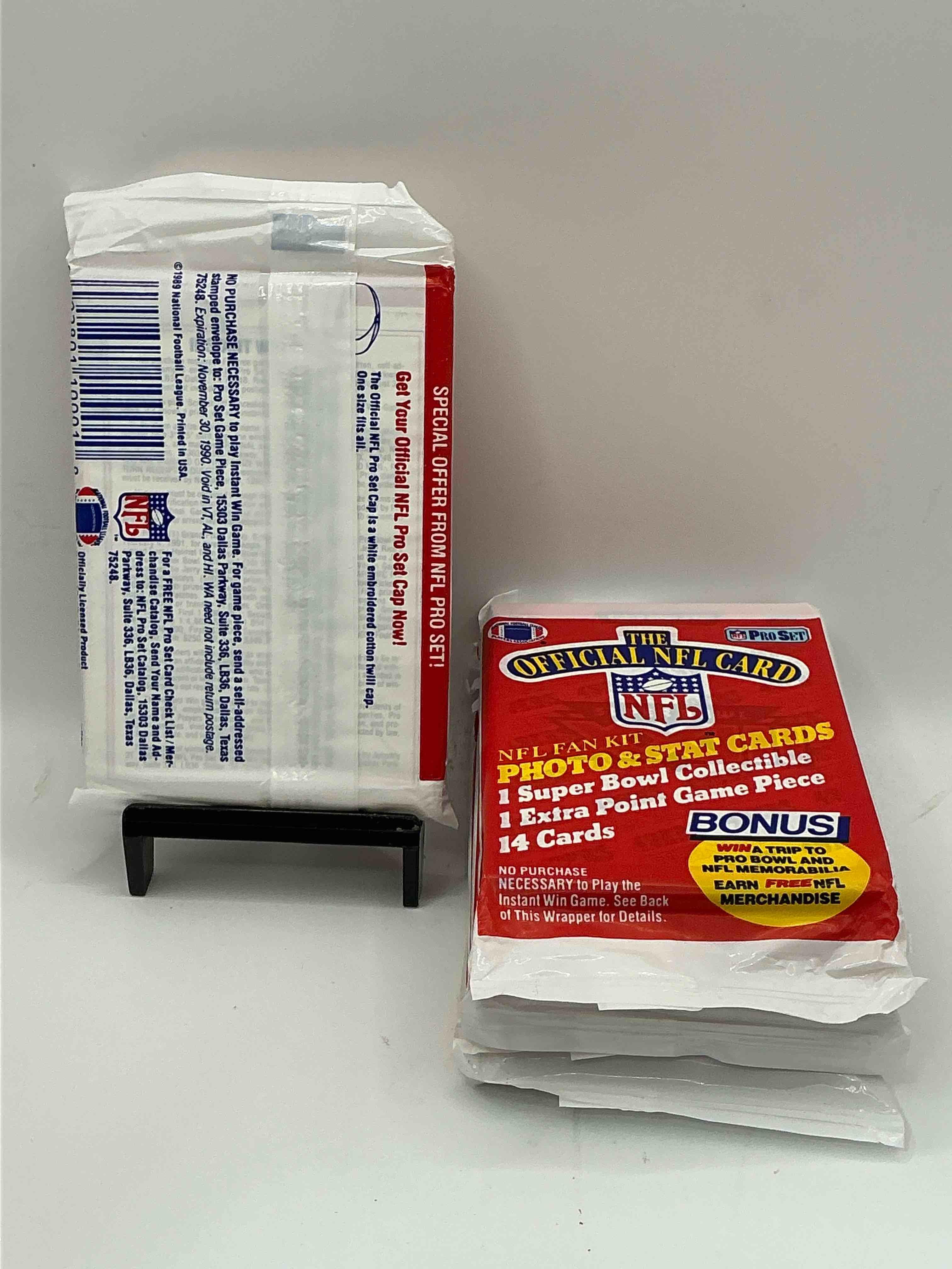 Condition photo showing New/Like New for Loaded! 1989 Pro Set Football Sealed Card Pack, Direct From Original Retail Case!Highly Sought After By Collectors As This Year Is Loaded With High Profile Rookies!Search For Rookie Cards From Barry Sanders, Deion Sanders, Troy Aikman, Michael Irvin & Much More! Getting Hard To Find!