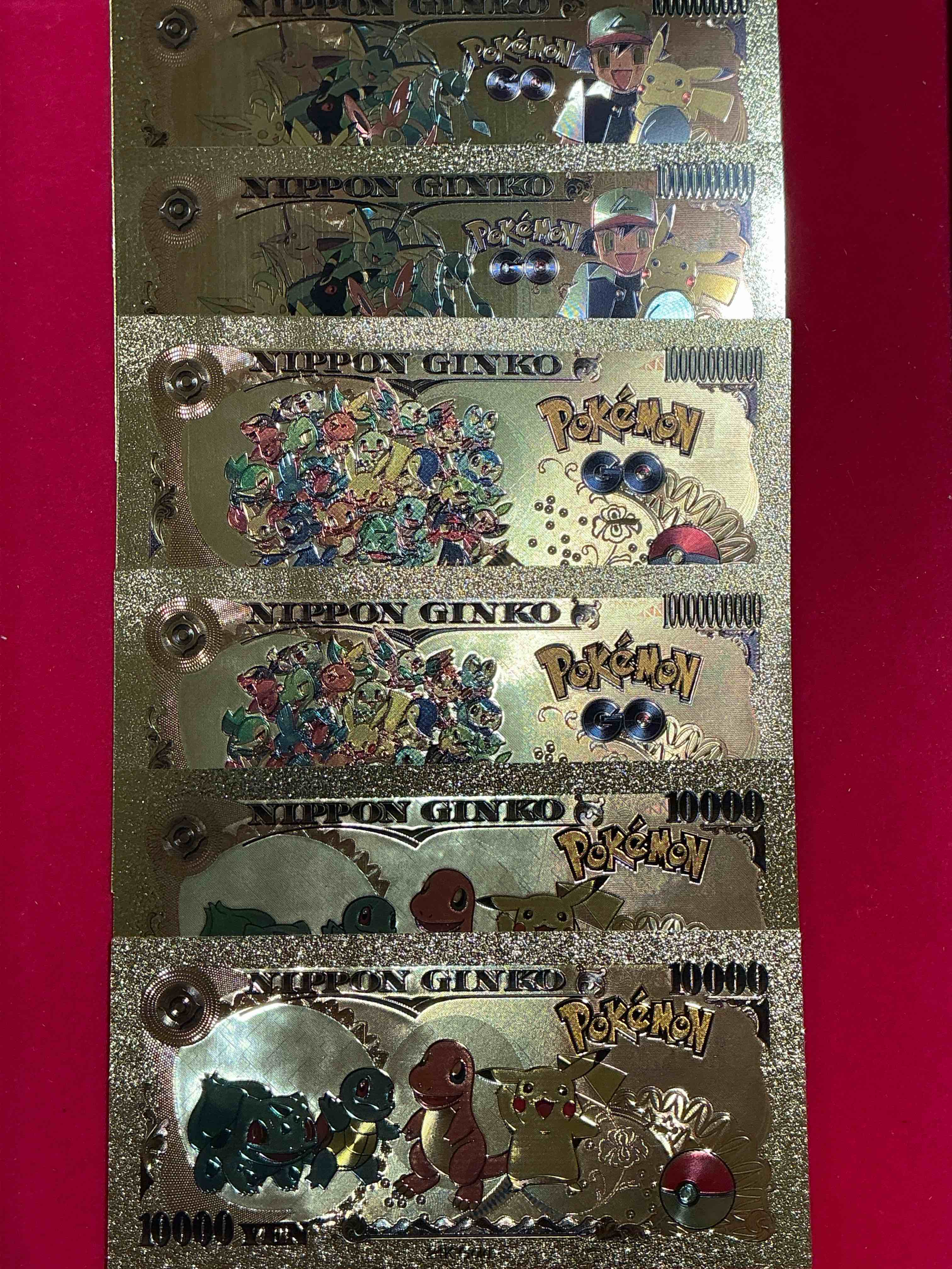 Condition photo showing New/Like New for Pokémon Novelty Gold In Color Dollars! Ultra Cool Novelty 10,000 Pokémon Bill With Characters & Cool Designs! Rare & Hard To Get! 