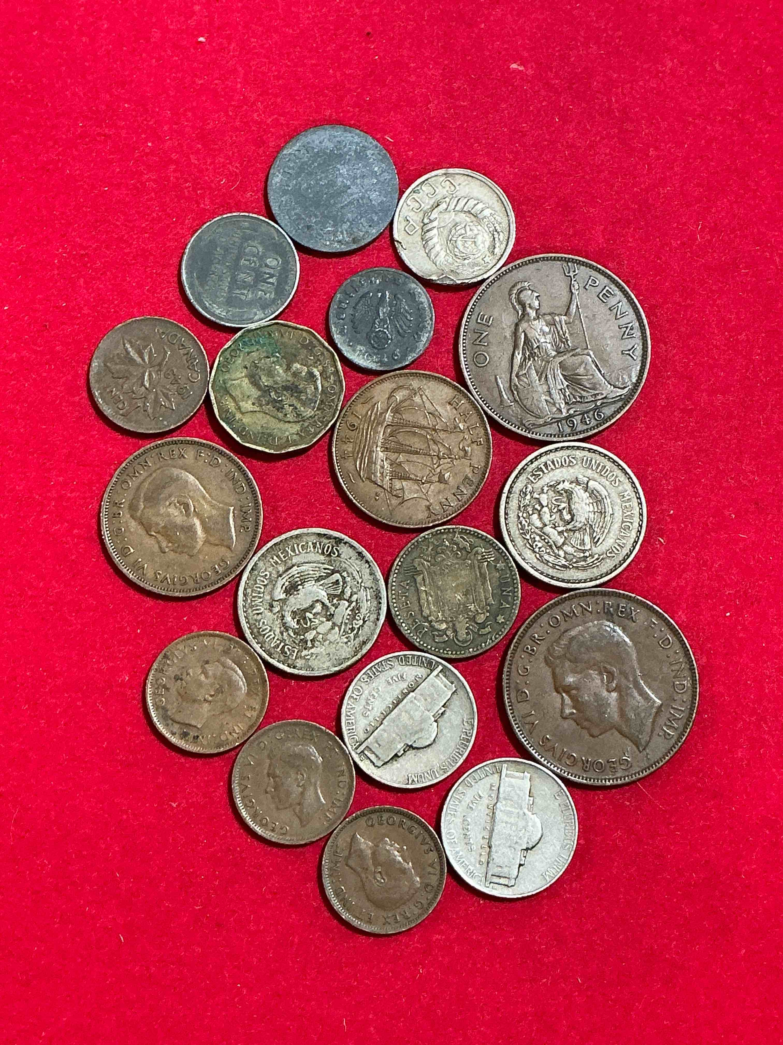 Condition photo showing Good Condition for World War Two Buffs Rejoice! Up For Auction Is An Awesome Collection Of World War II Era Coins (1939-1945) From Around The World! Really Hard To Collect & Find In One Place! Really Cool Pieces Of History!