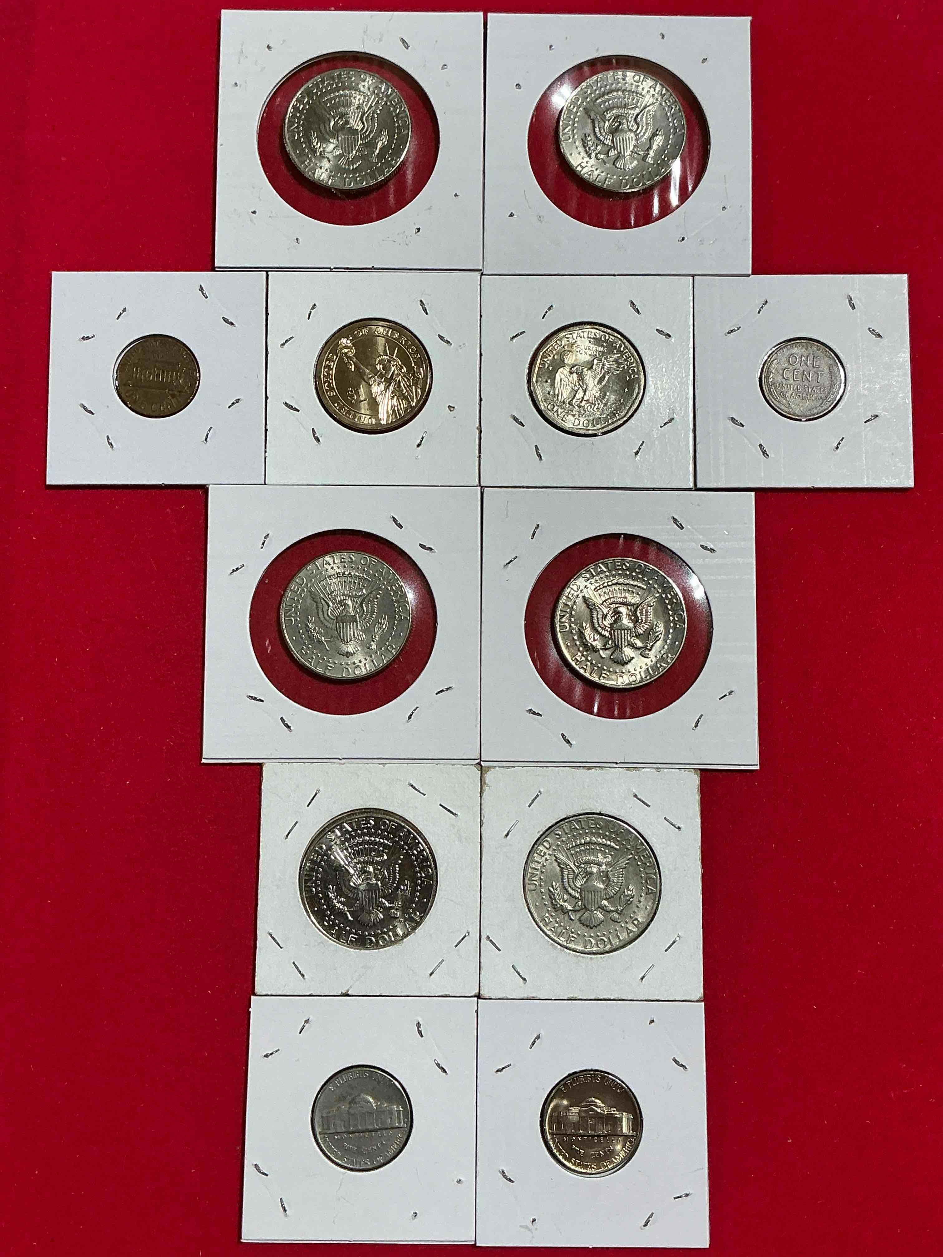 Condition photo showing Good Condition for Coin Lot Craziness! A Fun Mixture Of Different Coins From All Different Years! Ike Dollars, Indian Head Pennies, Half Dollars & More! Perfect Addition To Any Collection! 