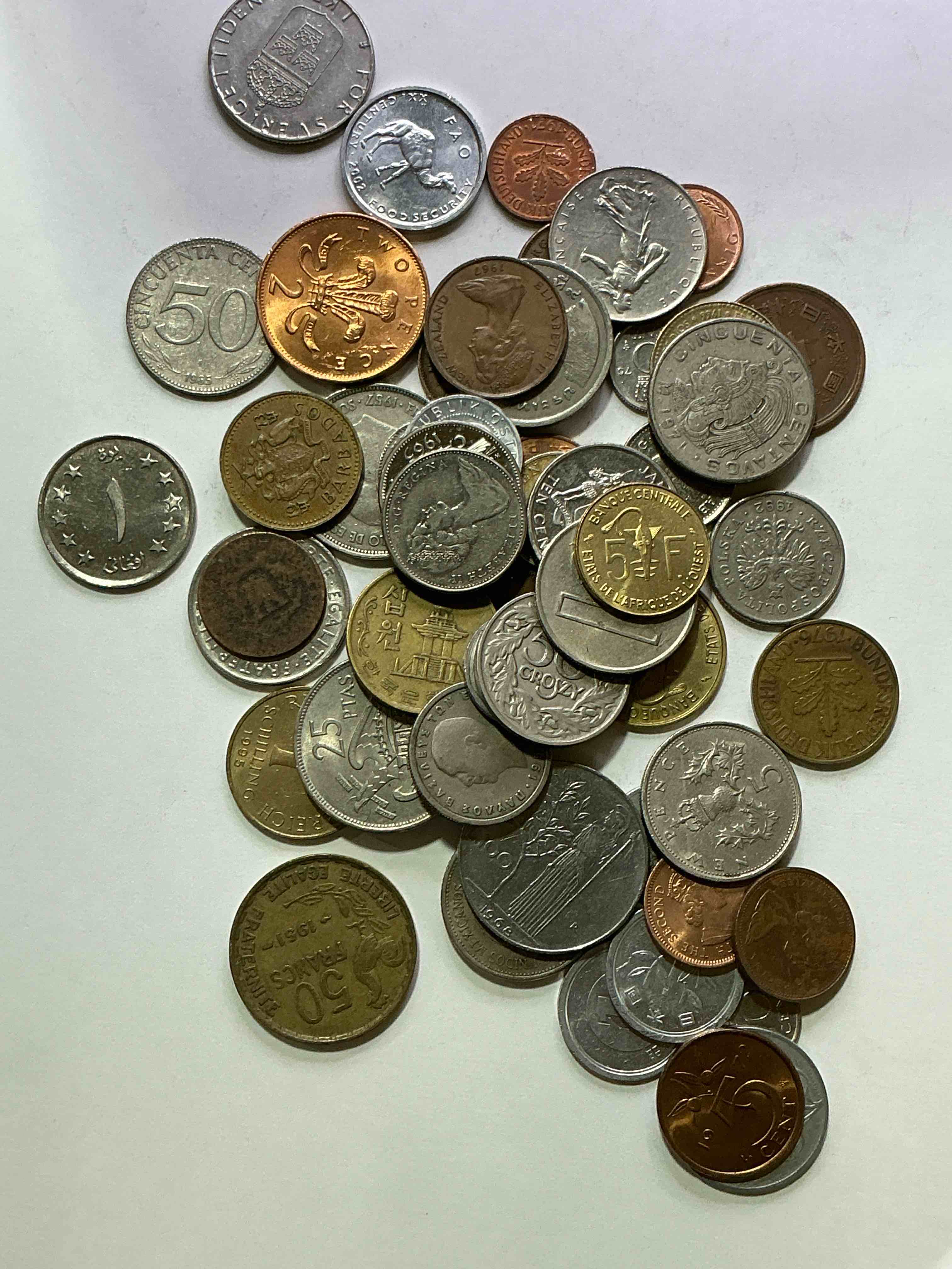 Condition photo showing Good Condition for World Coins, Antique & Vintage! Each Lot Is Unique! Many Different Years, Countries, Sizes & Exotic Places. This Cool Collection Of Antique Coins From Around The World Is Loads Of Fun! Have Fun Identifying Each Coin & Country As A Great Educational Tool! A Great Investment Too!