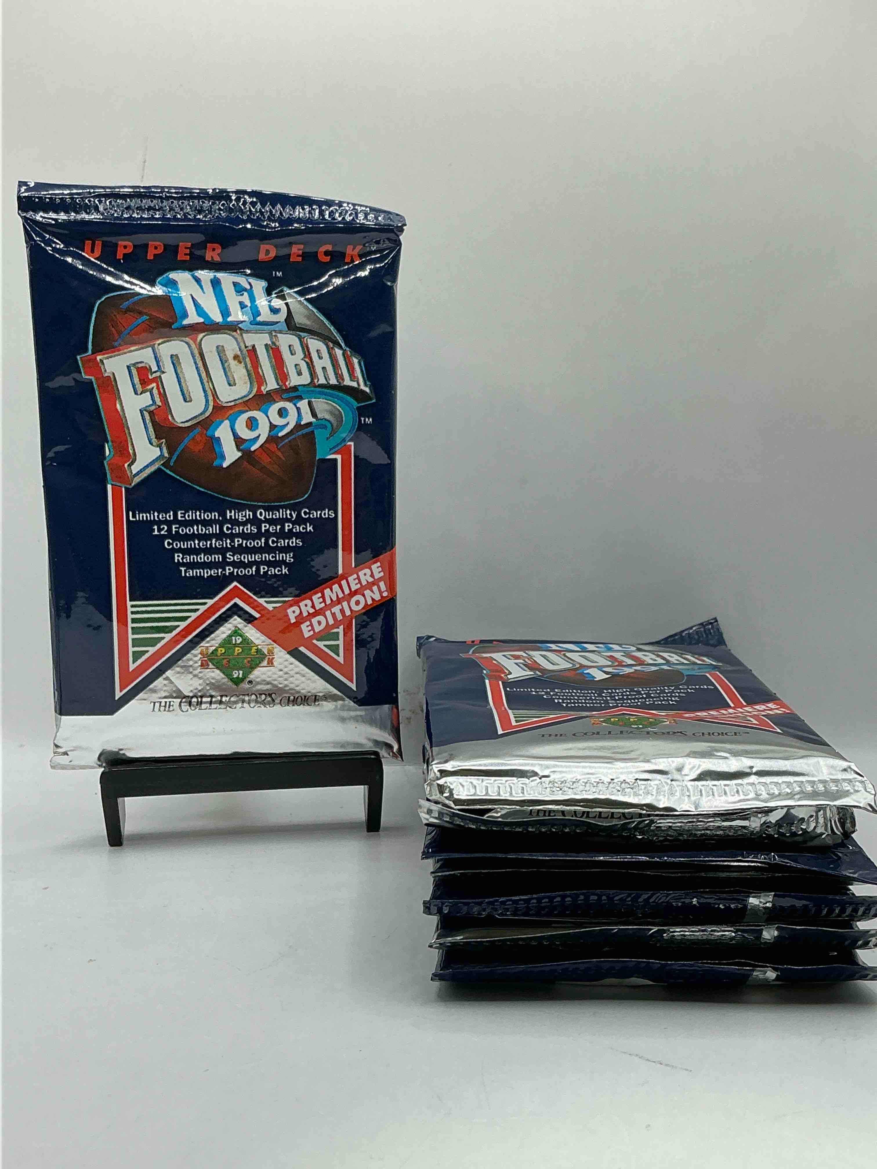 Rare & Vintage! 1991 Upper Deck Premier Edition Unopened NFL Football Packs! Direct From Original Box! Brett Favre Rookie Year! Search For Brett Favre Rookie & Other 80s Stars!