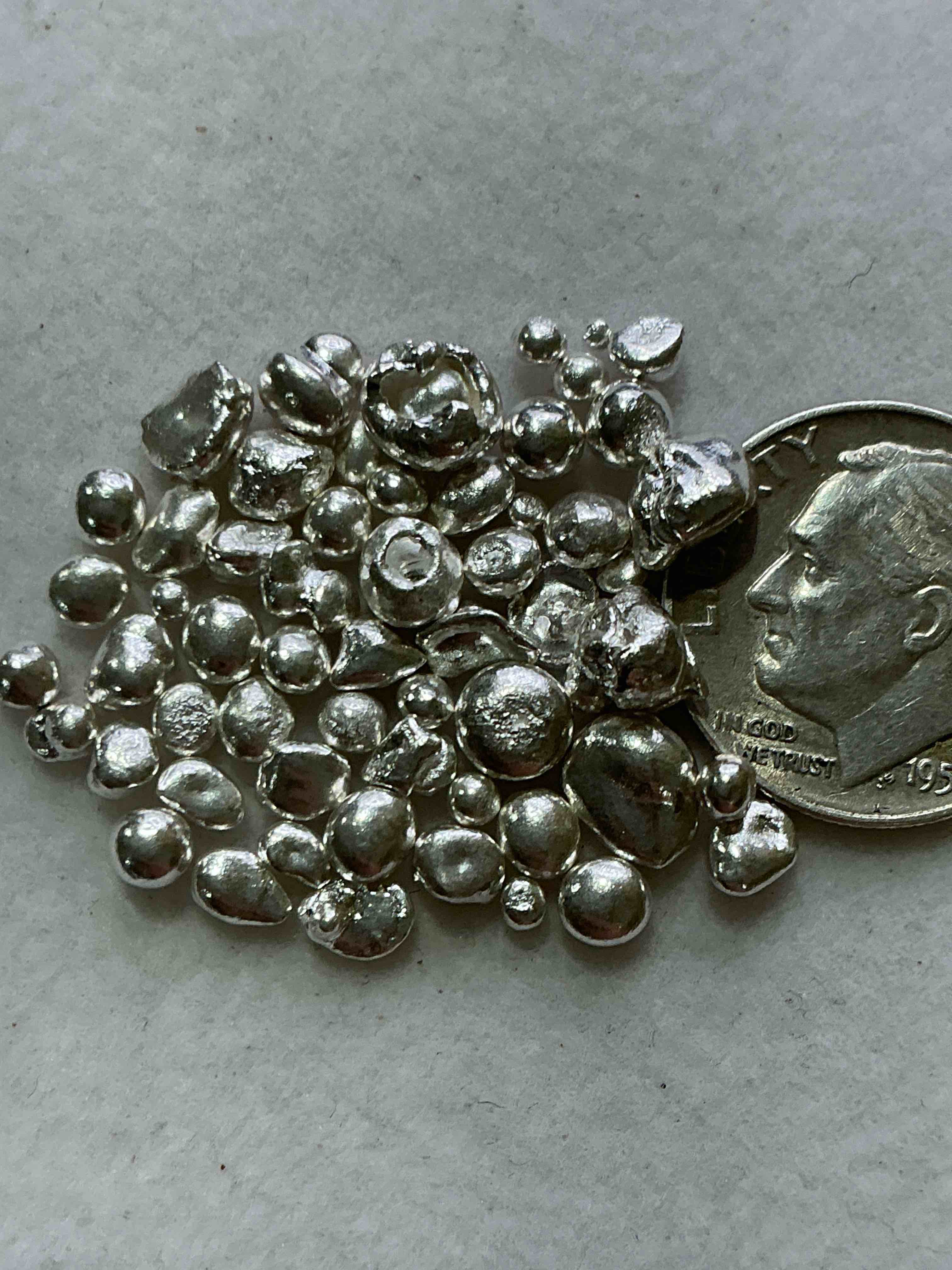 Condition photo showing New/Like New for Silver Nuggets! .999 US Fine Silver, In Small Nugget Form! Total Weight Of All Nuggets In Lot Approximately 6 Grams, Bid Is Per Nugget! A Cool Way To Invest In Fine US Silver! Includes Collector Capsule!