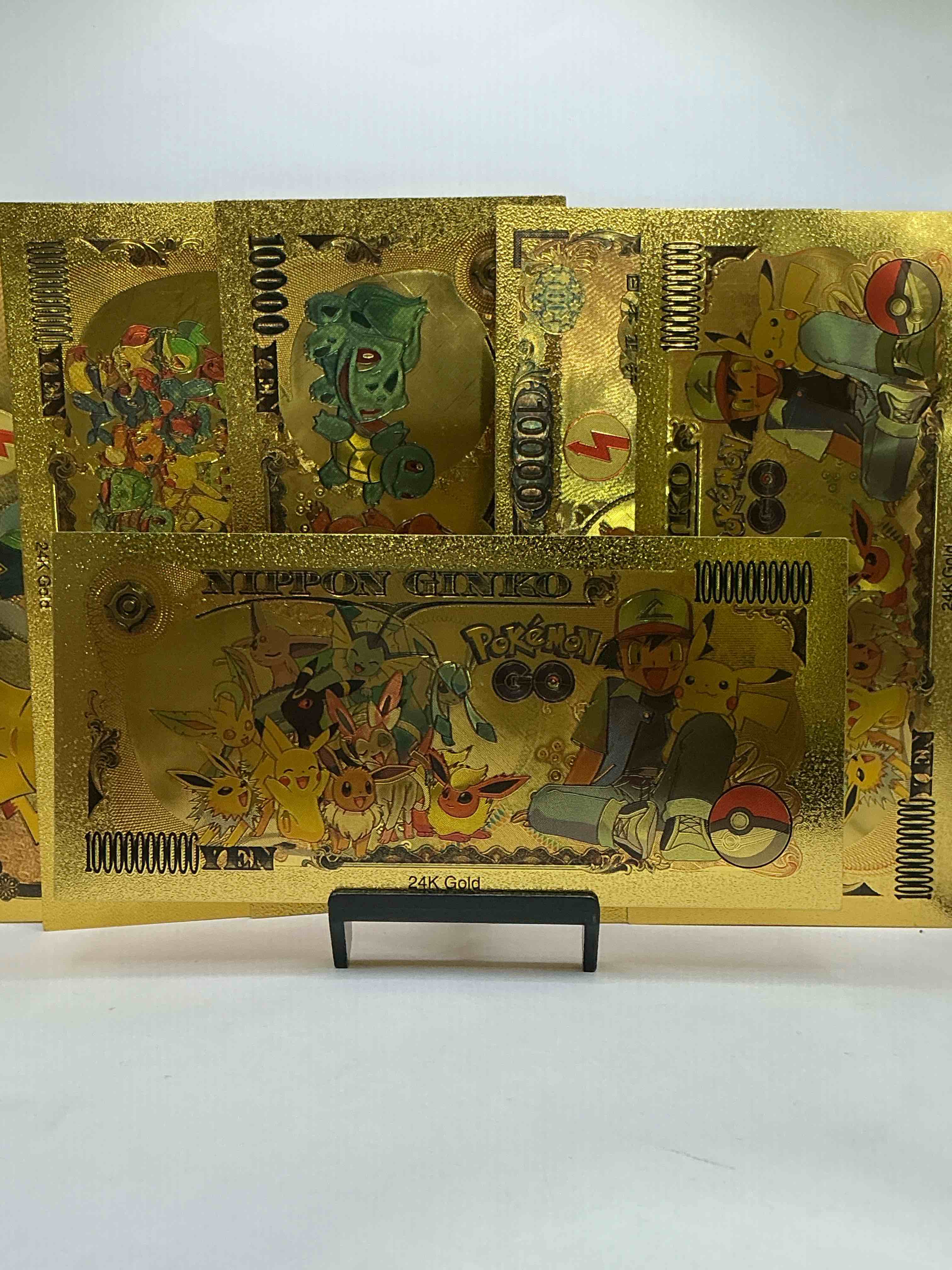 Condition photo showing New/Like New for Pokémon Novelty Gold In Color Dollars! Ultra Cool Novelty 10,000 Pokémon Bill With Characters & Cool Designs! Rare & Hard To Get! 